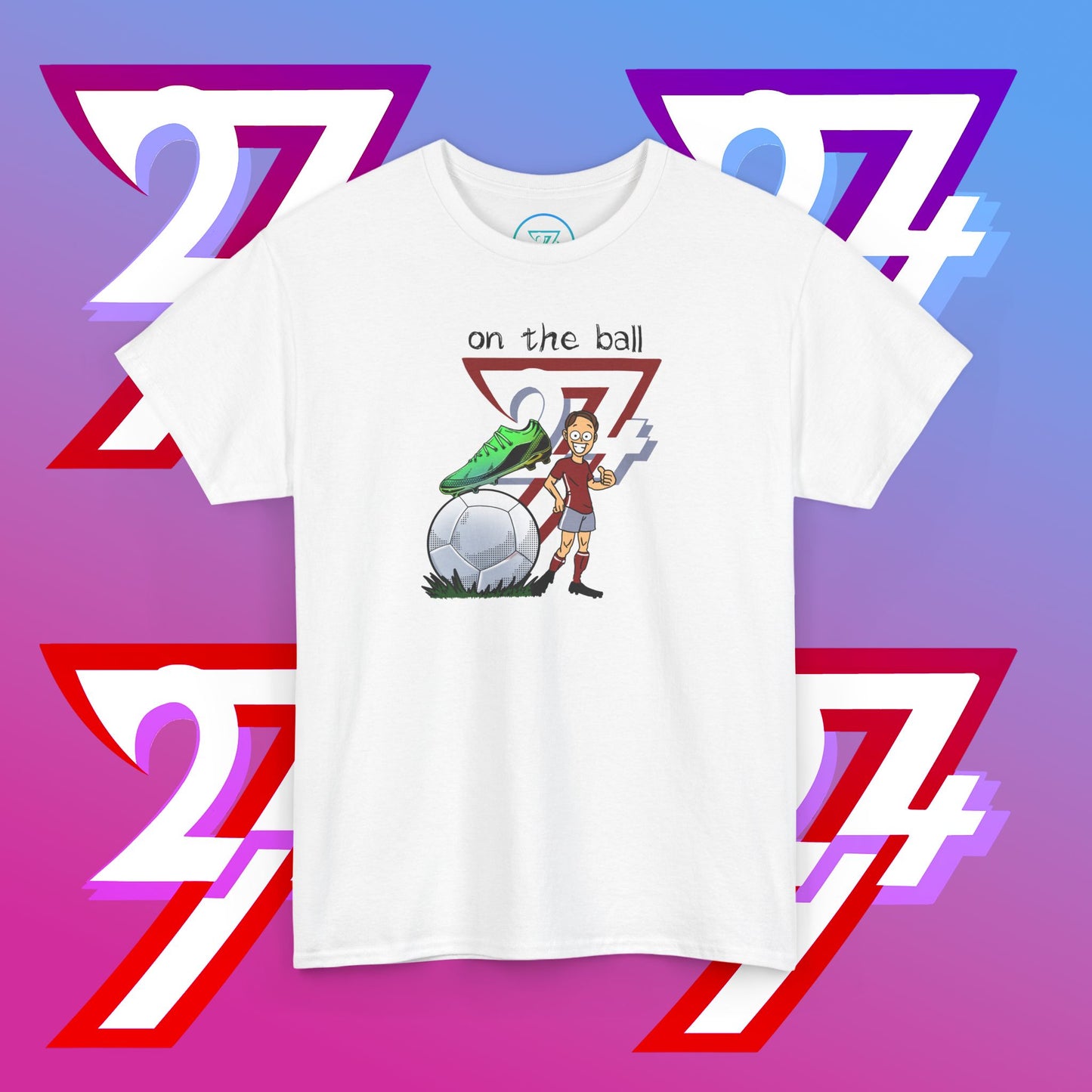 Football Cartoon Tee — Hand-Drawn Soccer Illustration Gift