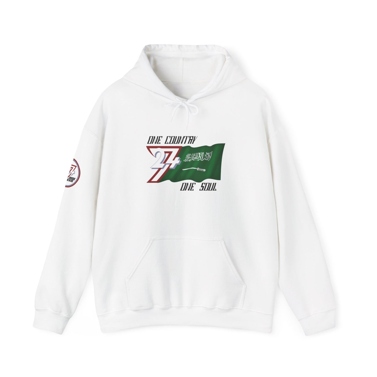 Unique Design 24/7 Saudi Arabia Flag custom hoodie white