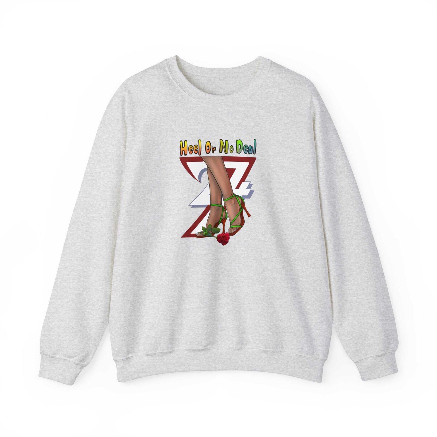 Unique Design Heel Or No Deal Heavy Blend™ Crewneck Sweatshirt ash