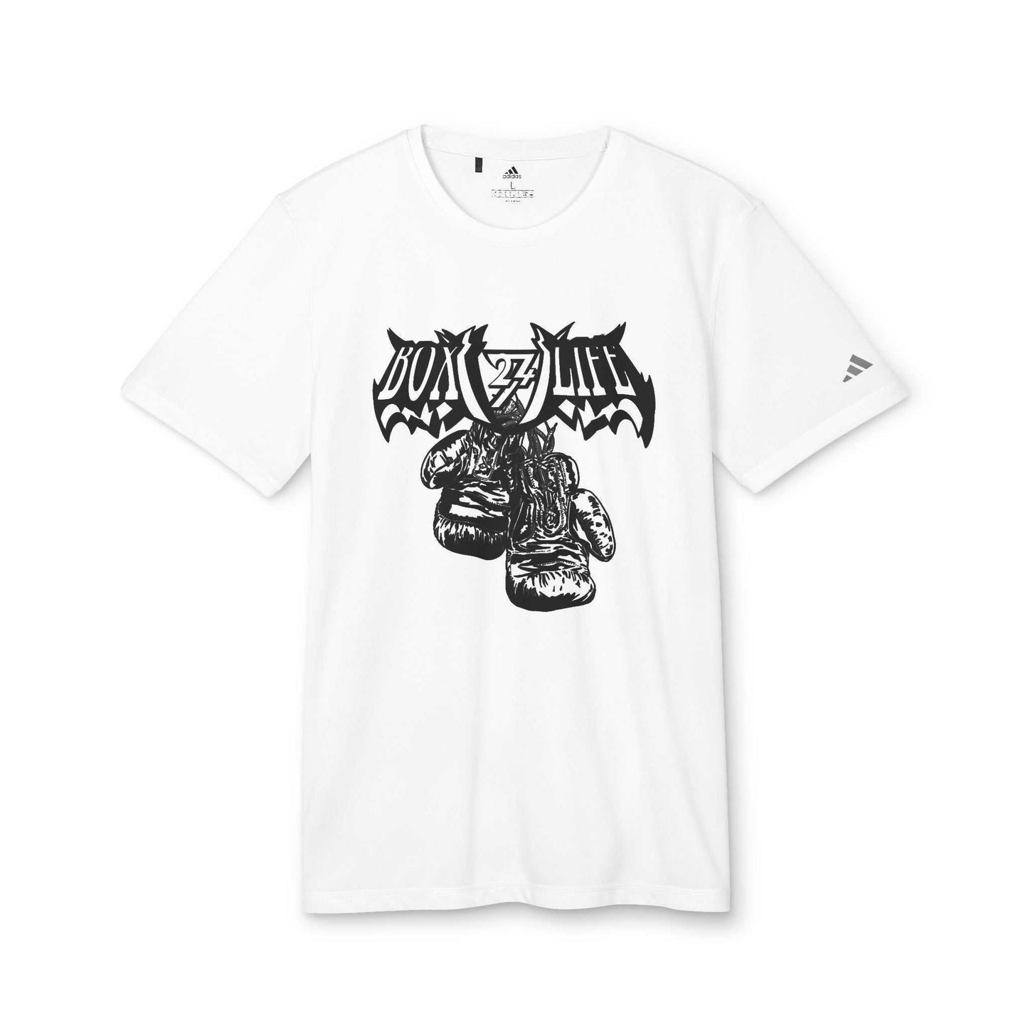 adidas T-shirt: Box Life Sport by 24/7 Unique Designs white