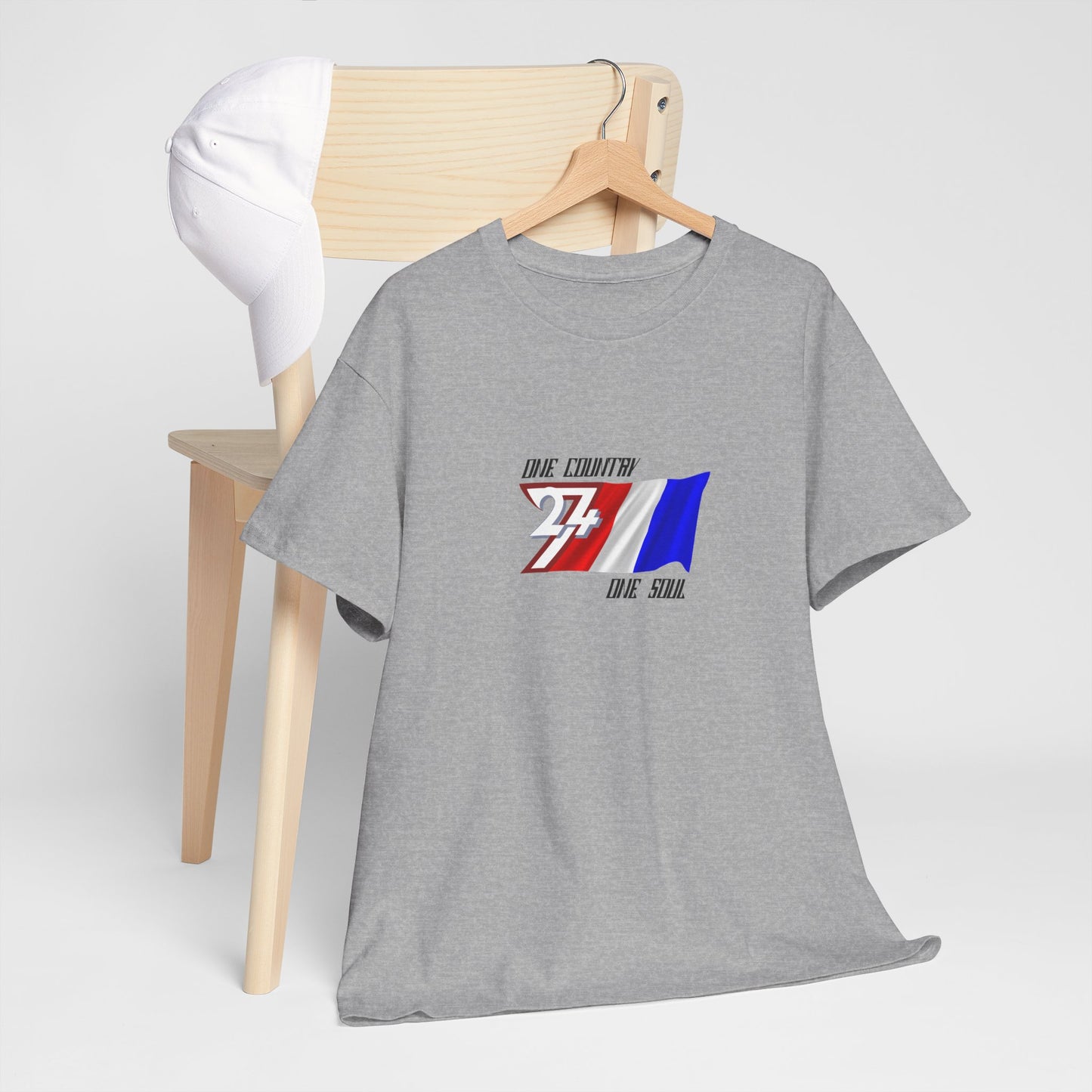 Unique Design France Flag Printed custom T-shirt sport grey