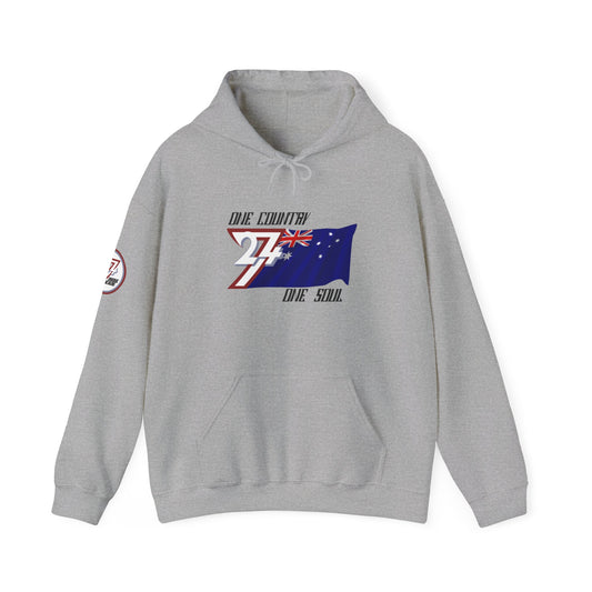 Unique Design 24/7 Australia Flag Printed Unisex custom Hoodie sport grey