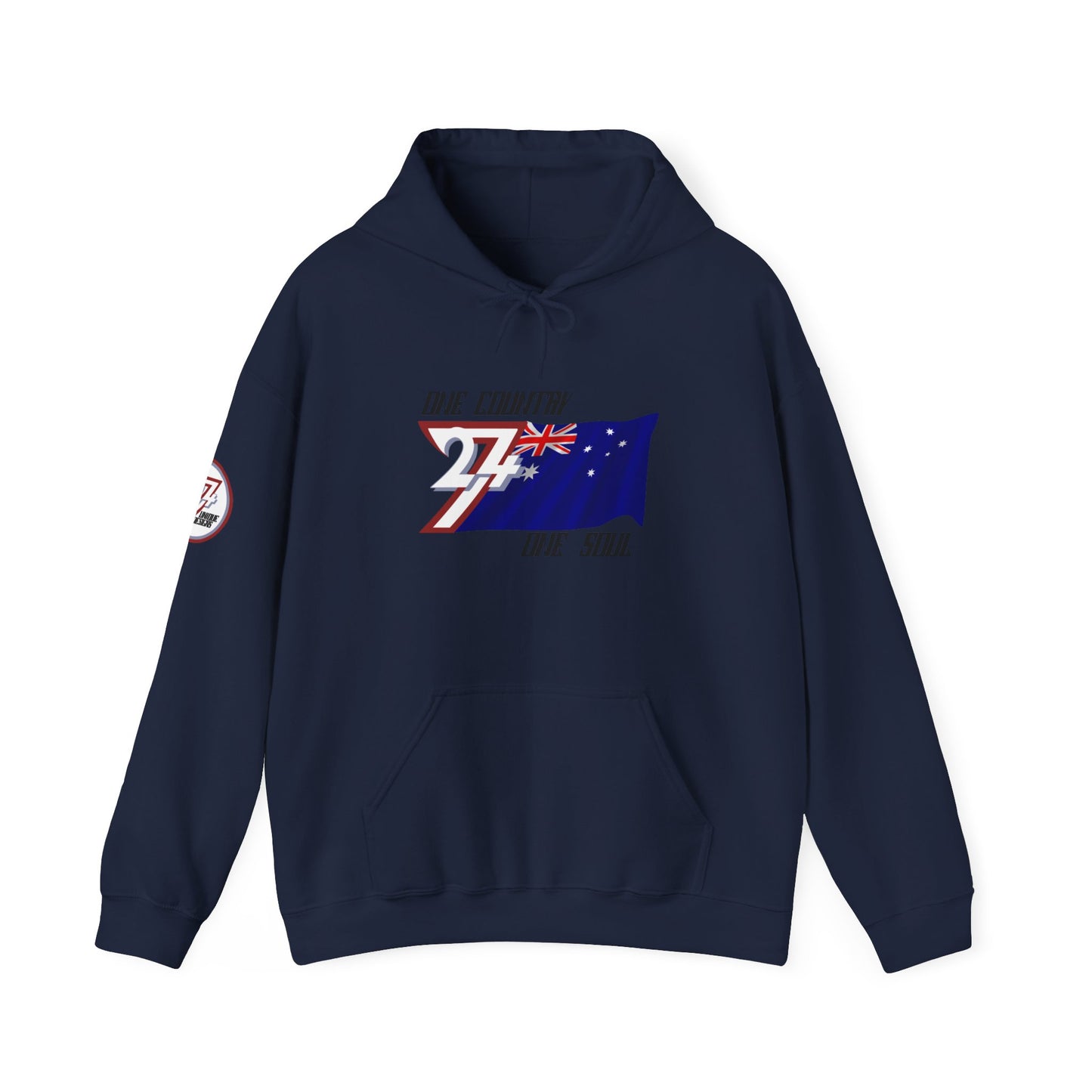 Unique Design 24/7 Australia Flag Printed Unisex custom Hoodie navy