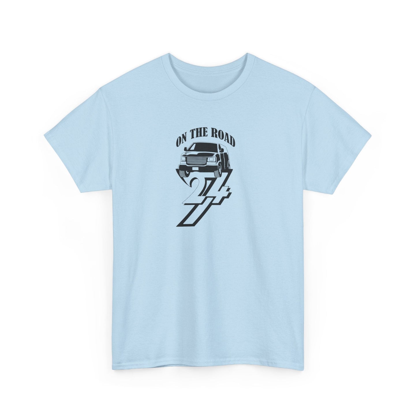 Unique T-shirt On The Road Van black unisex T-shirt light blue