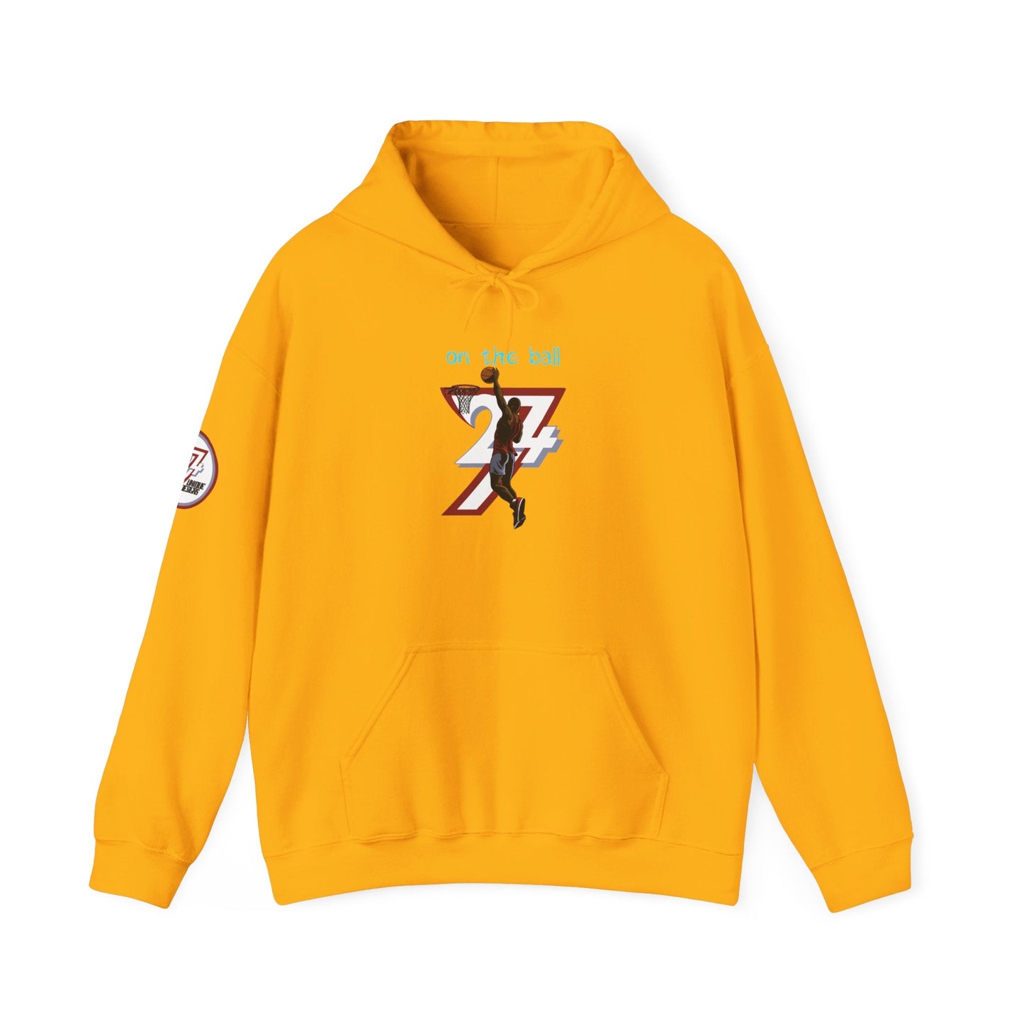 Unique Design Basketball Printed custom Hoodie gold