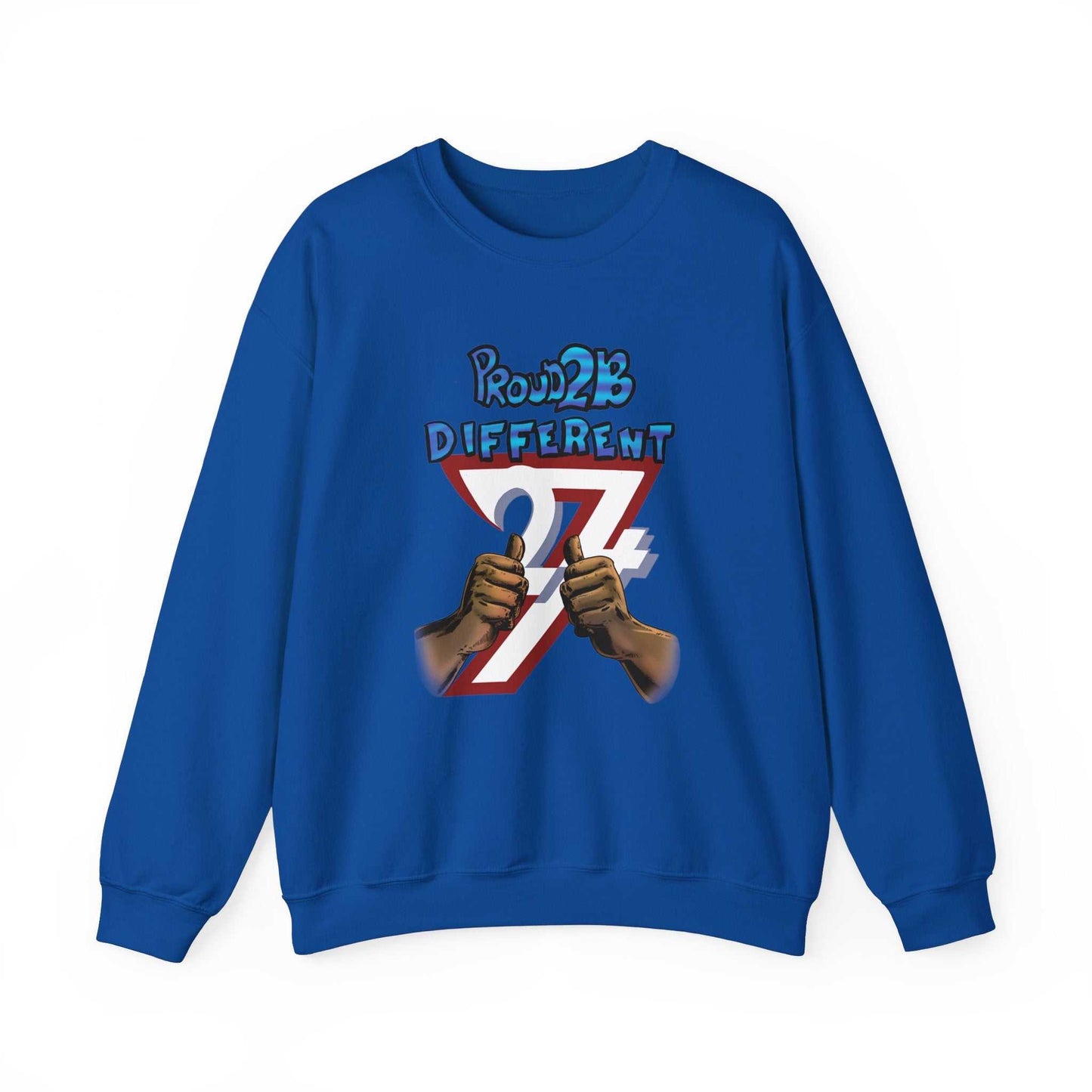 Unique Design Proud To Be Different Heavy Blend™ Crewneck Sweatshirt royal