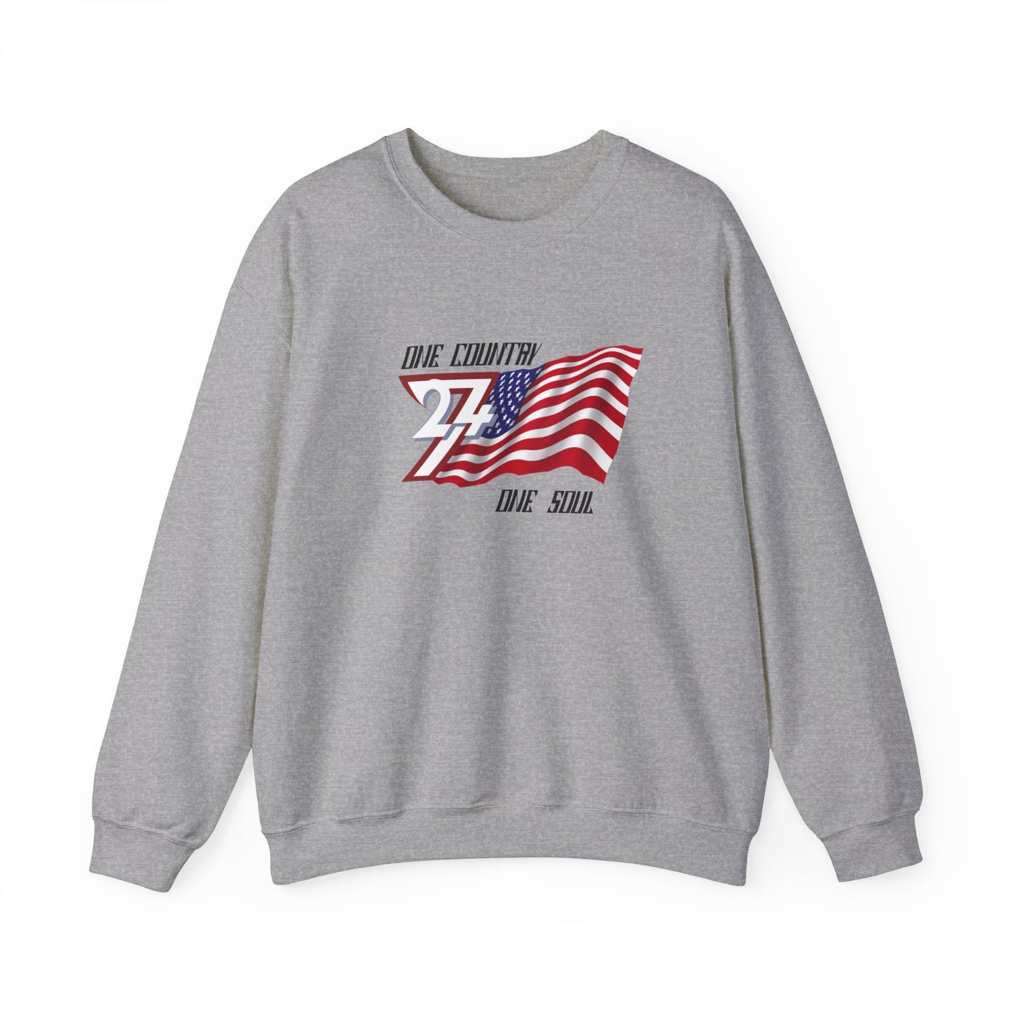 Unique Design USA Flag sweatshirt sport grey