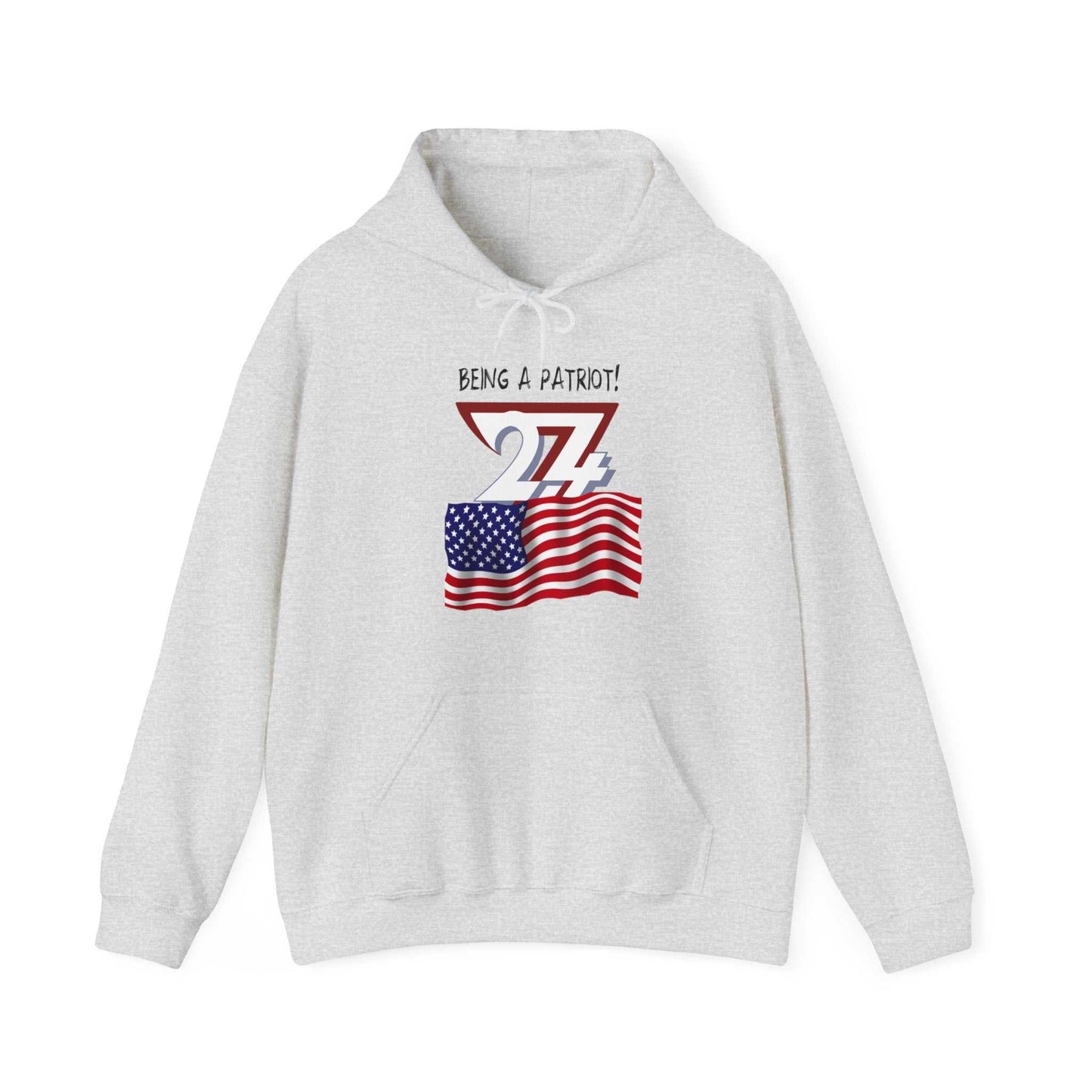 Unique Design Exclusive Design American Patriot Hoodie ash