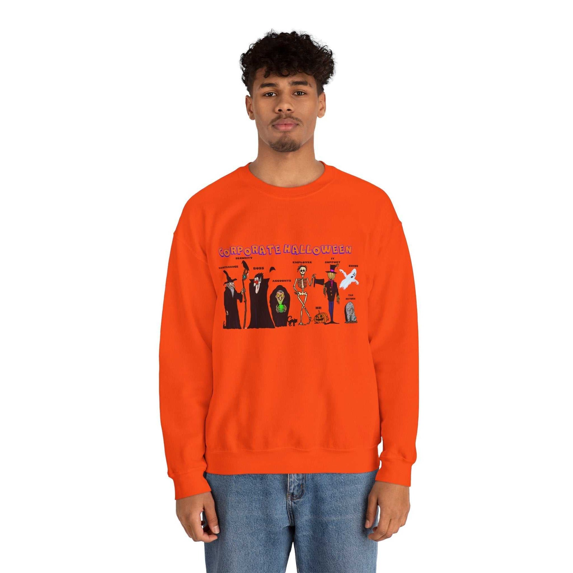 Sweatshirt for Halloween Funny Halloween Sweatshirt orange o person