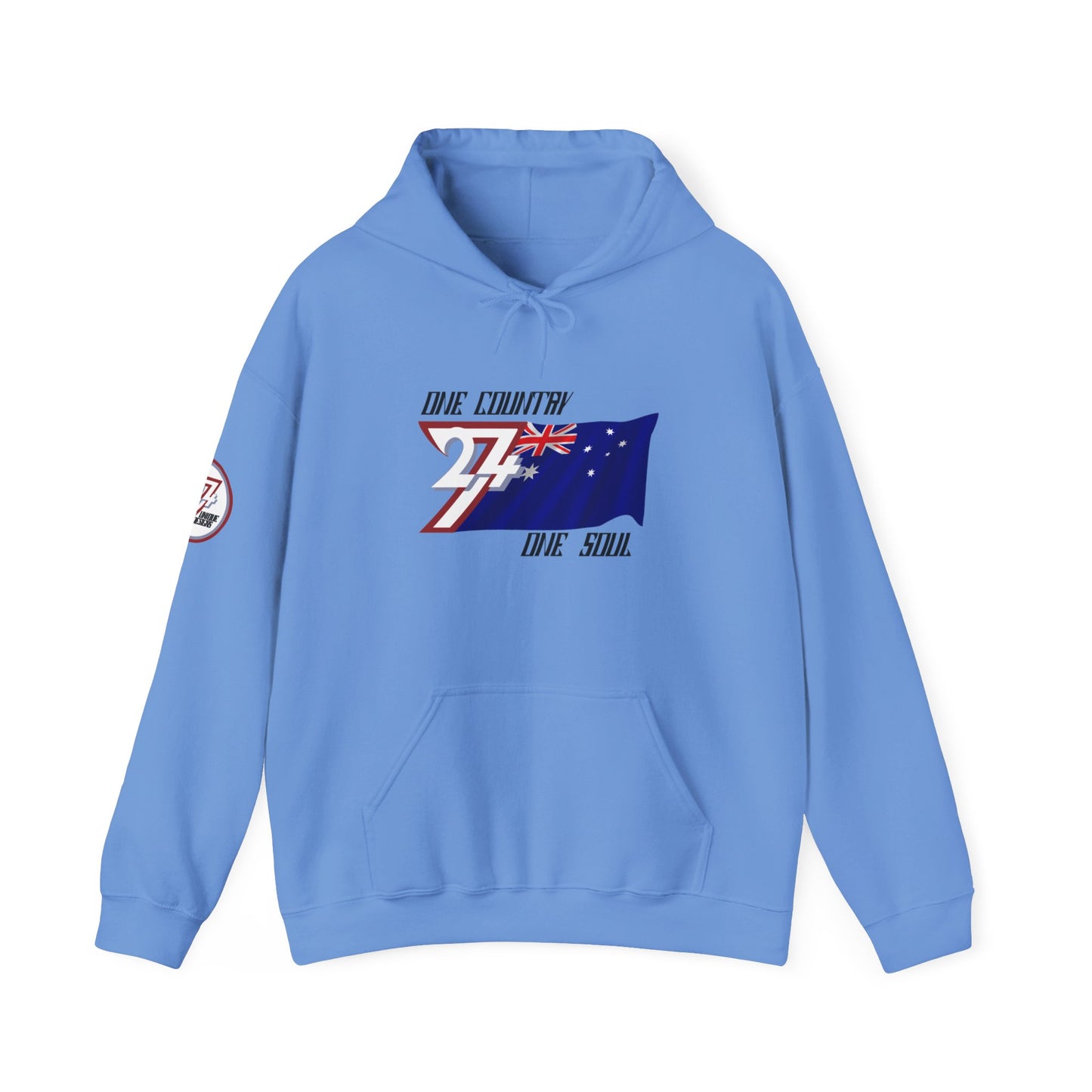 Unique Design 24/7 Australia Flag Printed Unisex custom Hoodie carolina blue