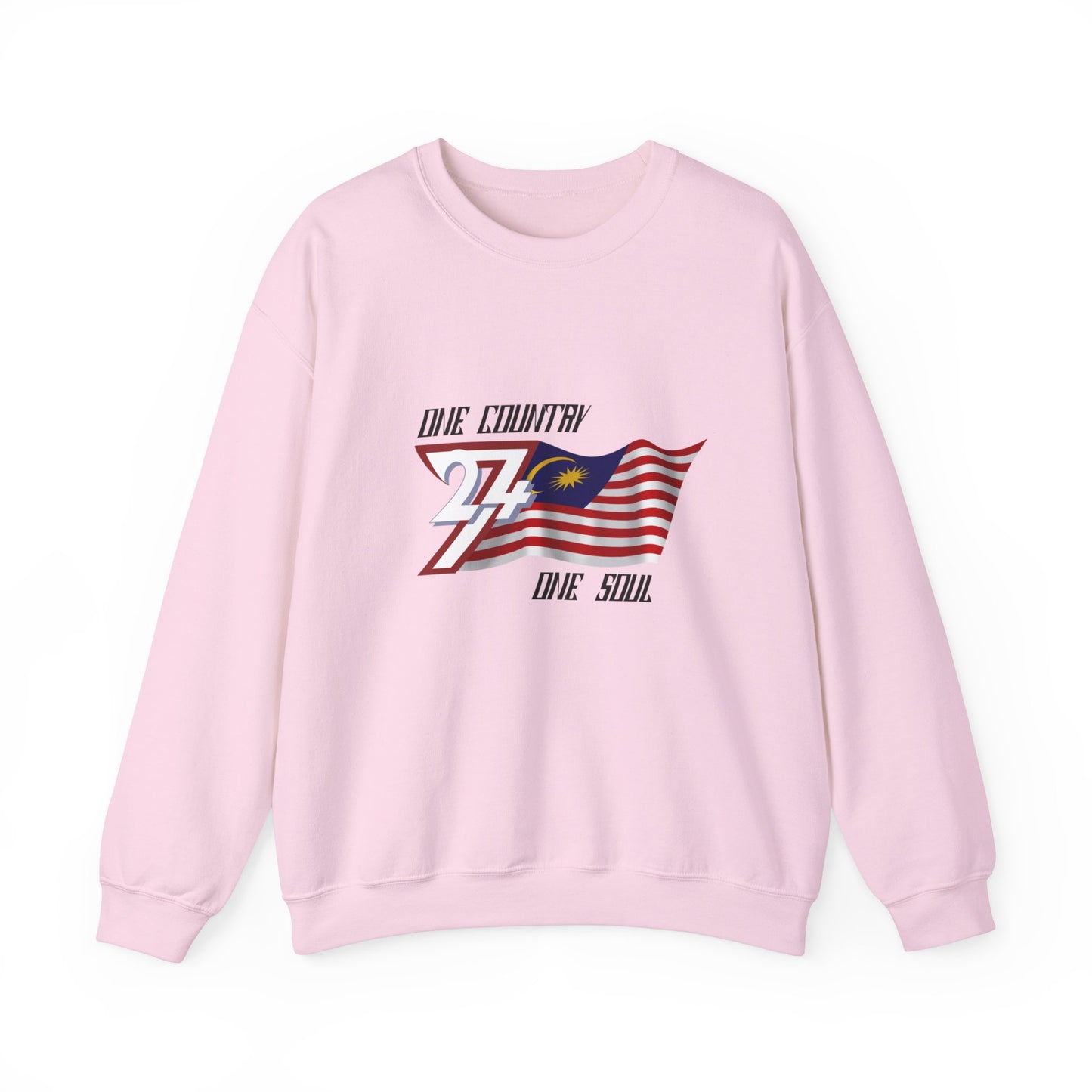 Unique Design Malaysia Flag sweatshirt light pink