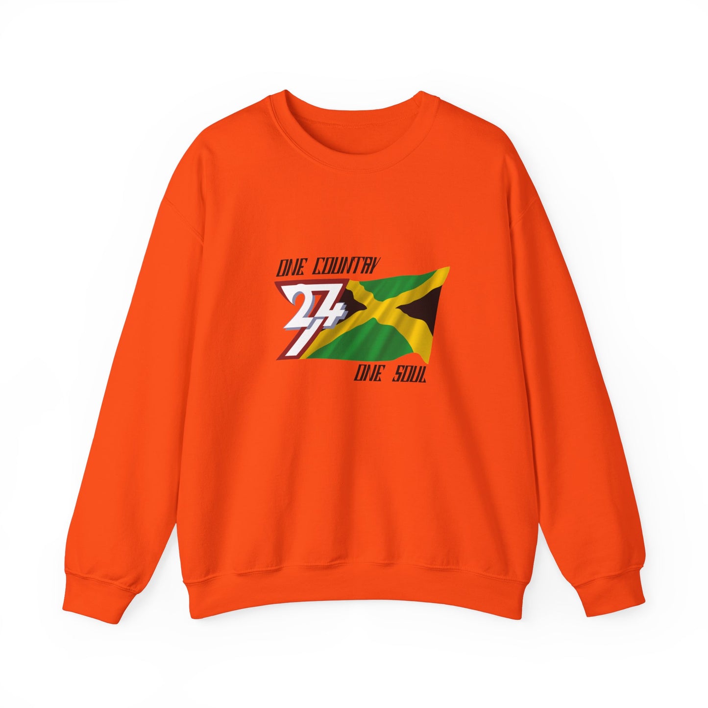 Unique Design Jamaica Flag sweatshirt orange