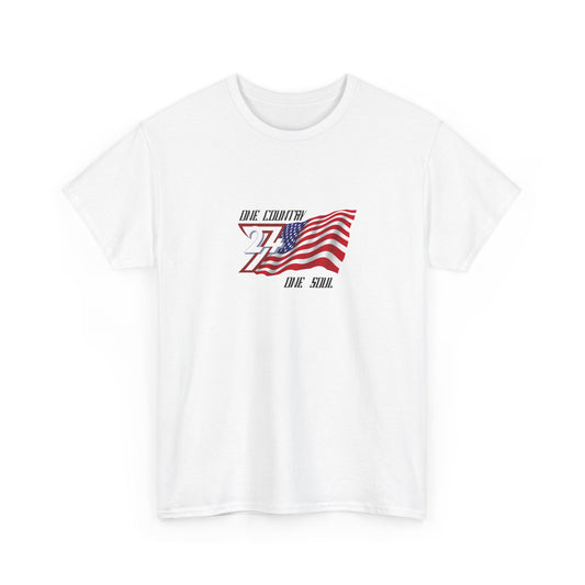 USA T-shirt - Unique Design USA Flag Printed T-shirt white