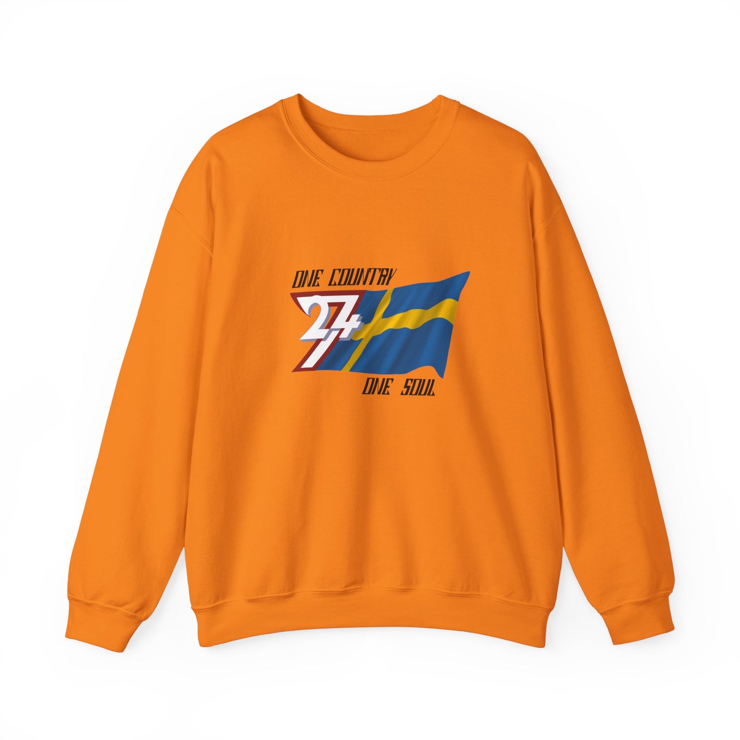 Unique Design Sweden Flag sweatshirt orange