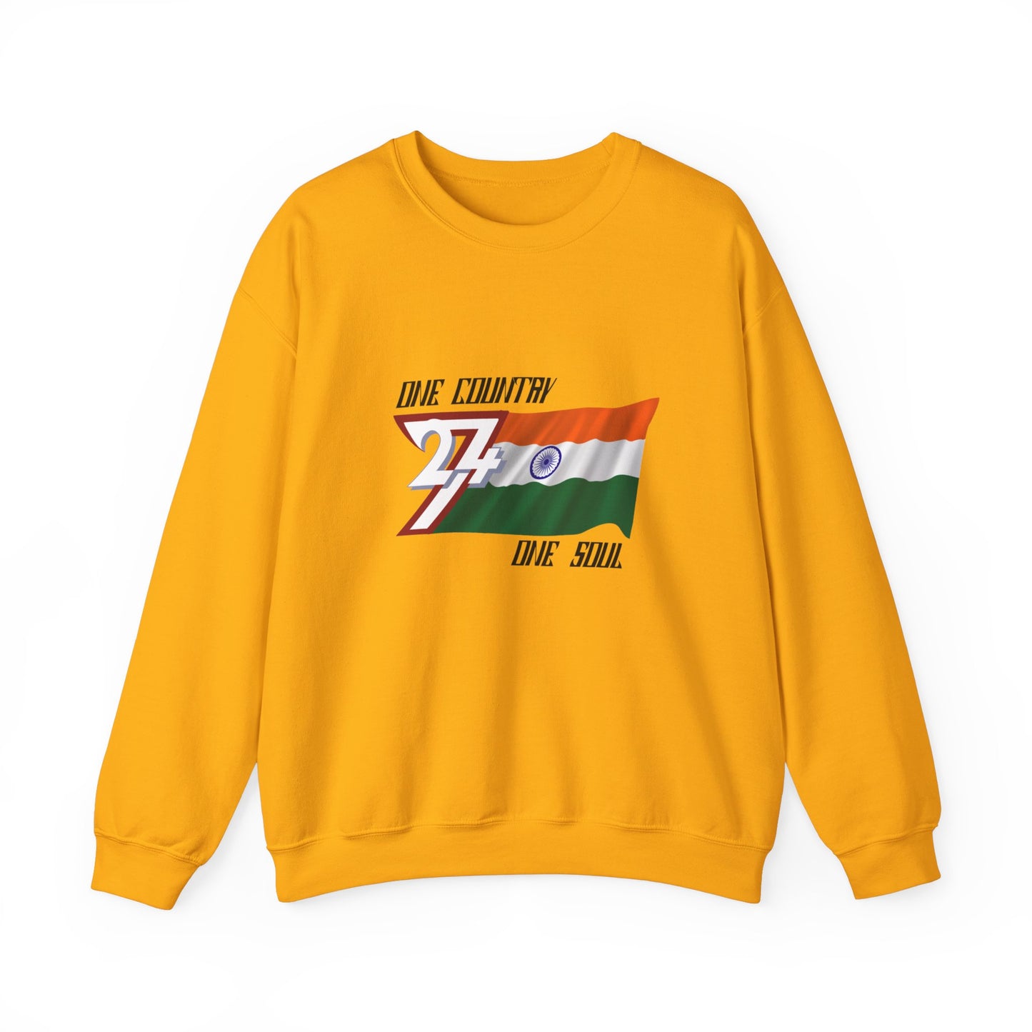 Unique Design India Flag sweatshirt gold