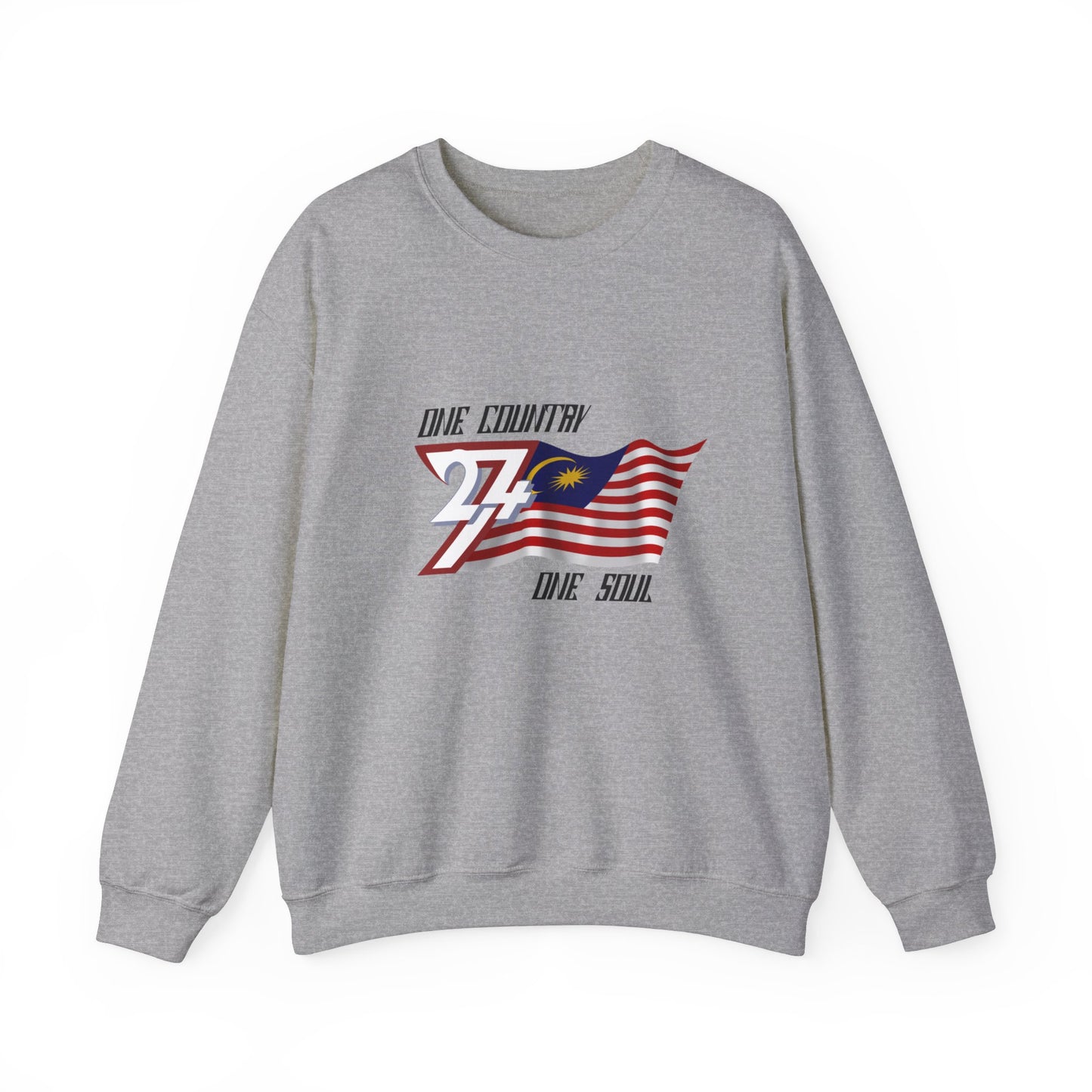 Unique Design Malaysia Flag sweatshirt sport grey