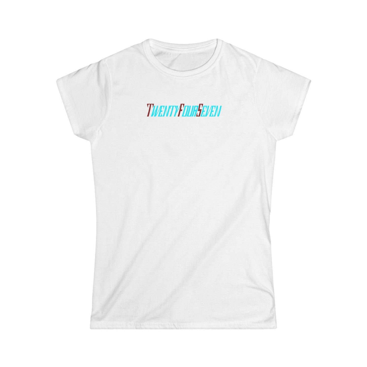 Unique Design Twentyfourseven text t-shirt for women white