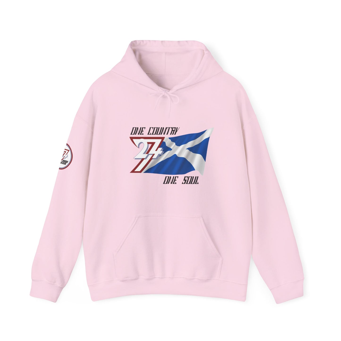 Unique Design 24/7 Scotland Flag custom hoodie light pink