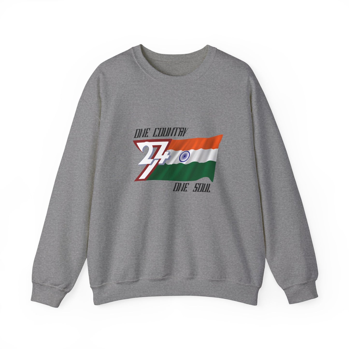 Unique Design India Flag sweatshirt graphite heather