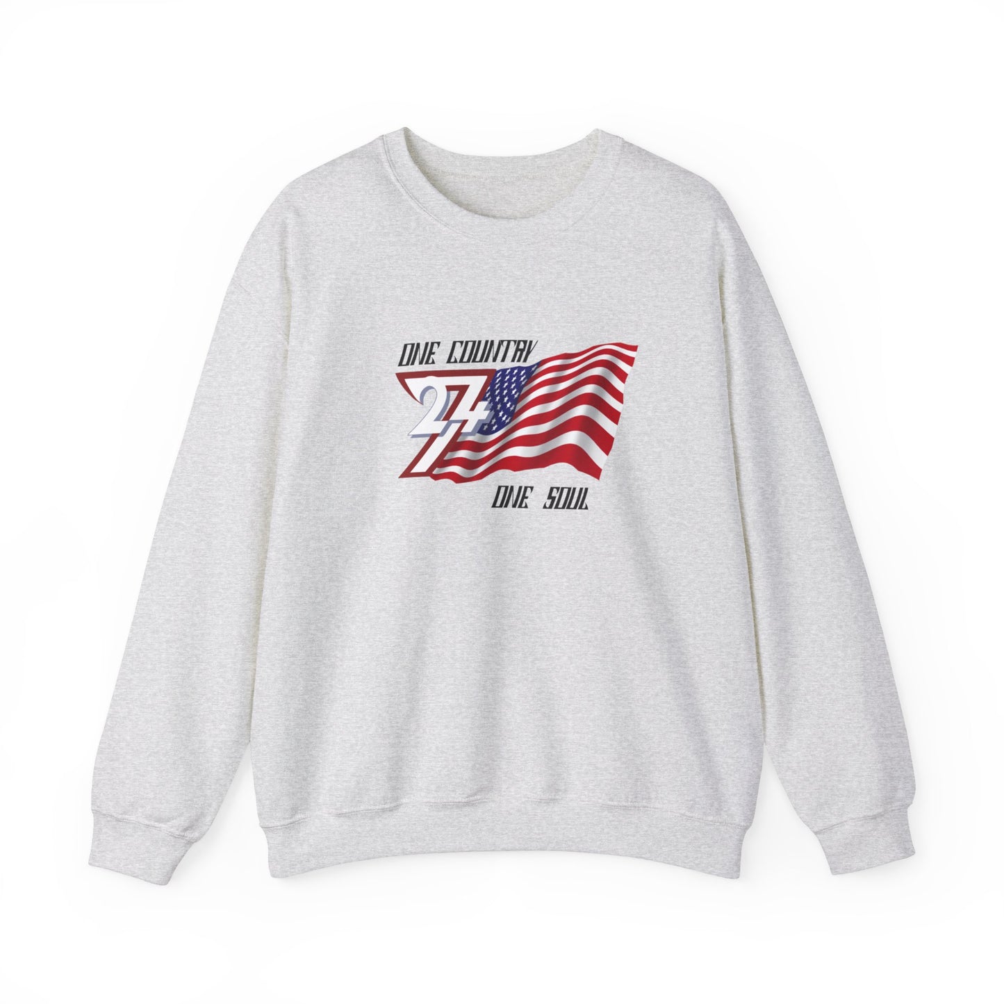 Unique Design USA Flag sweatshirt ash