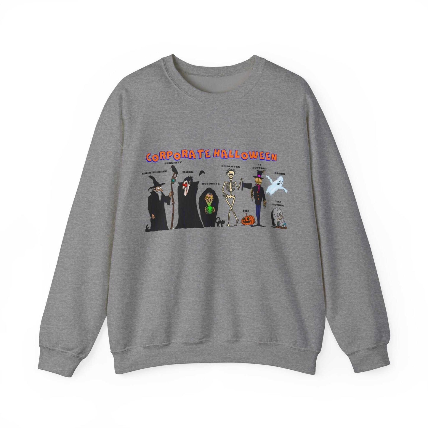 Sweatshirt for Halloween Funny Halloween Sweatshirt graphite heather