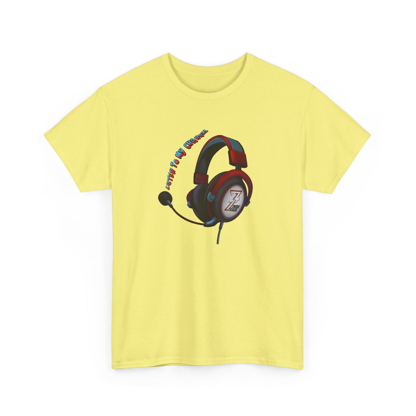 Unique Design 24/7 Headset Illustrated custom T-shirt Corn Silk