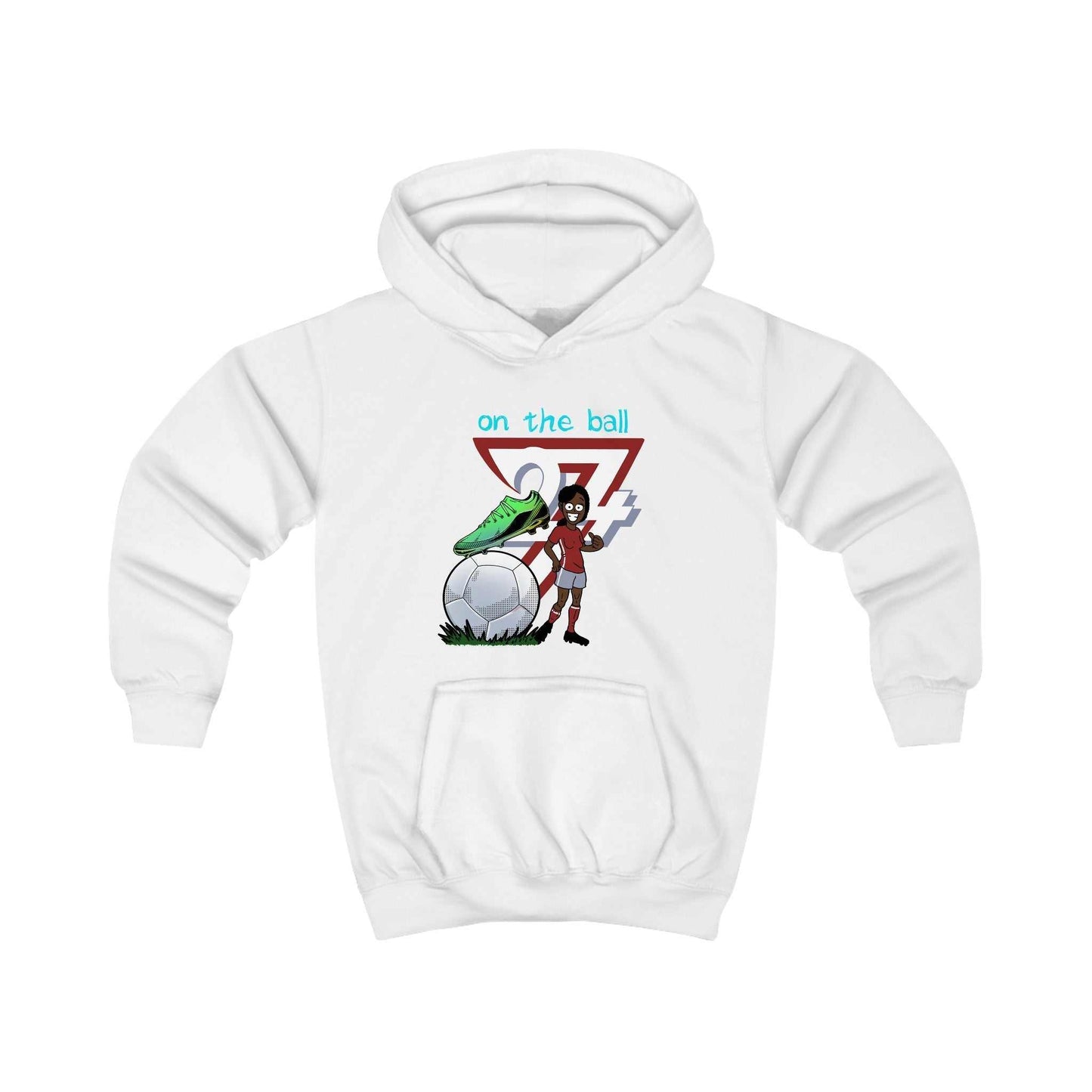 Unique Design Kids Hoodie On the pitch white