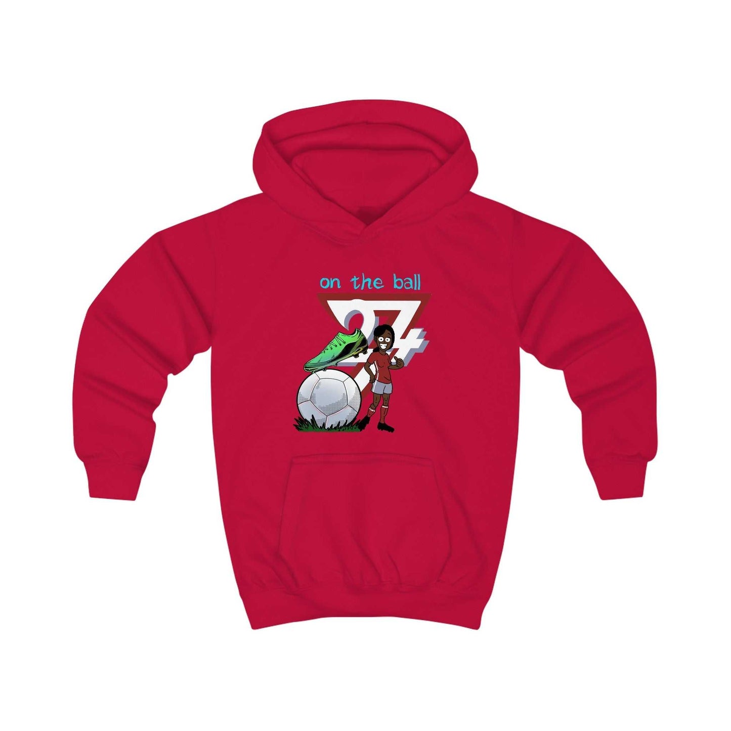 Unique Design Kids Hoodie On the pitch red