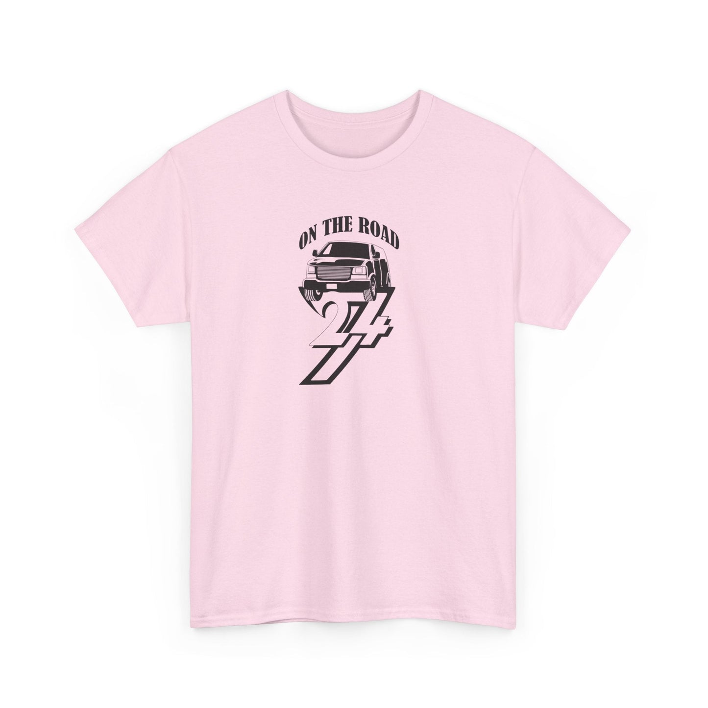 Unique T-shirt On The Road Van black unisex T-shirt light pink