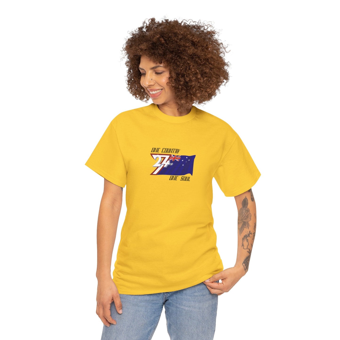 Unique Design Australia Flag Printed custom T-shirt daisy