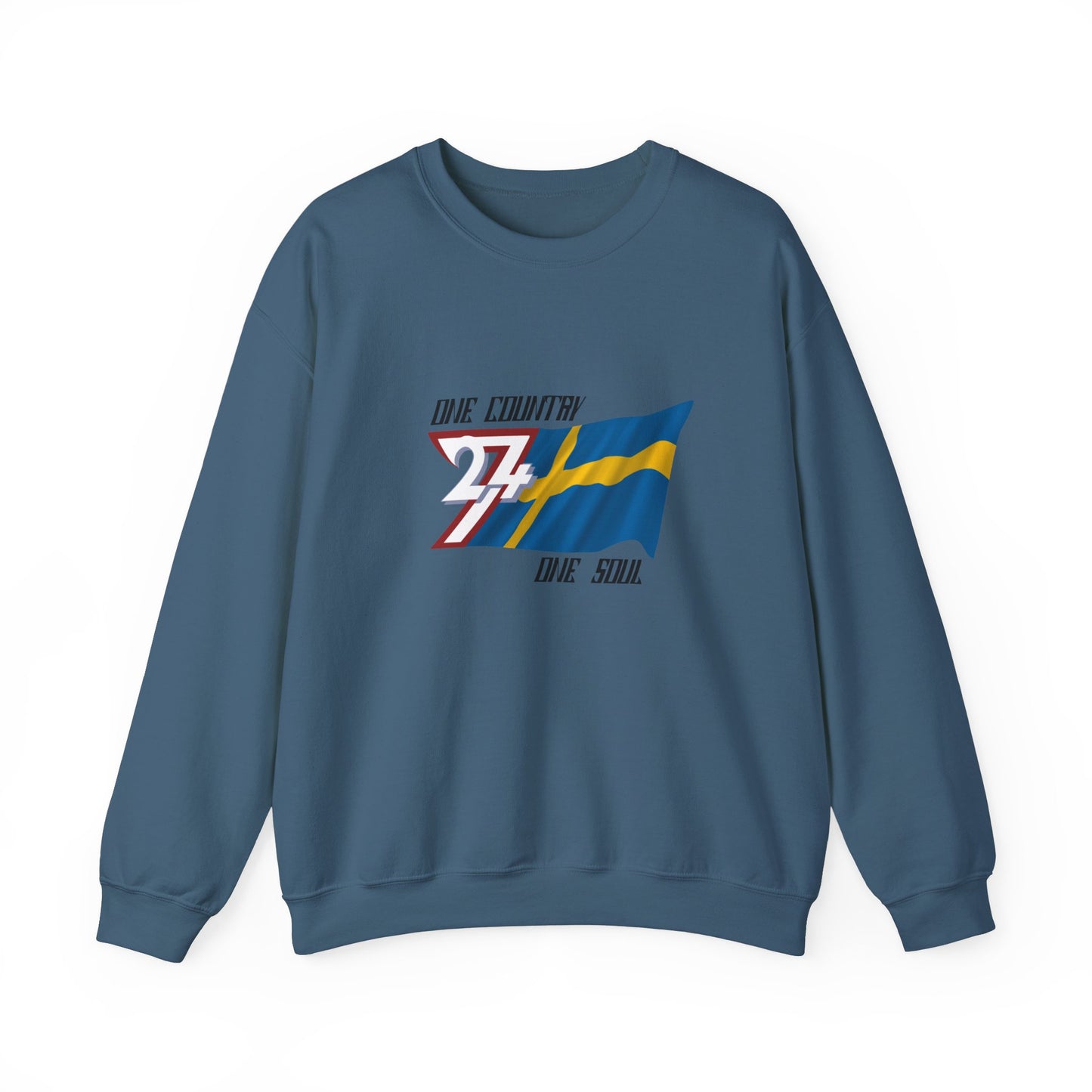 Unique Design Sweden Flag sweatshirt indigo blue