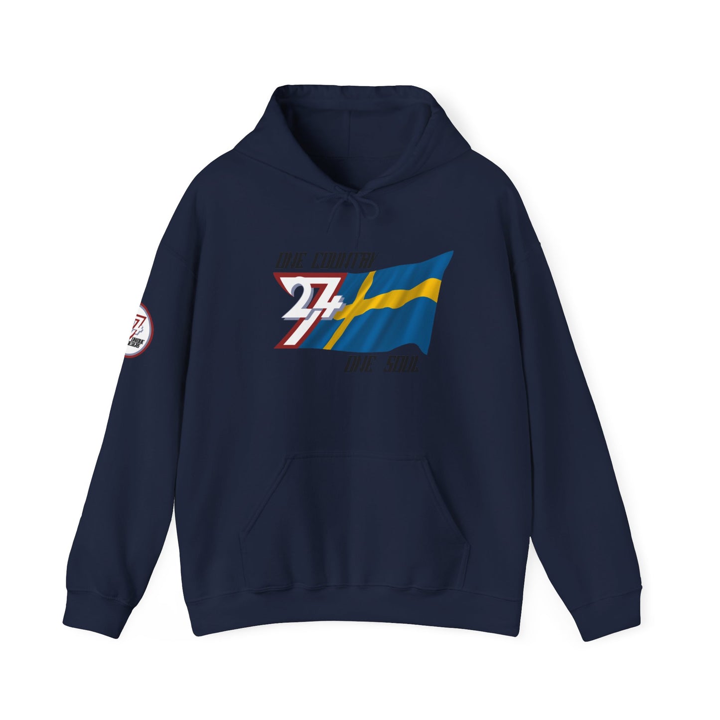 Unique Design 24/7 Sweden custom hoodie navy
