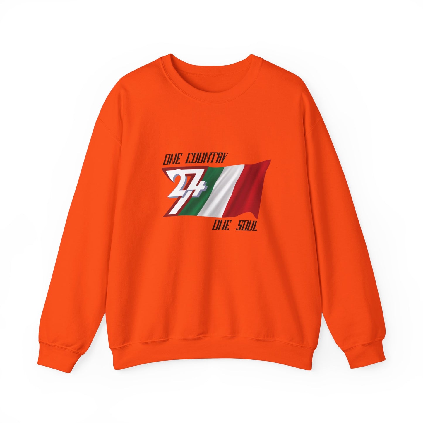 Unique Design Italy Flag sweatshirt orange