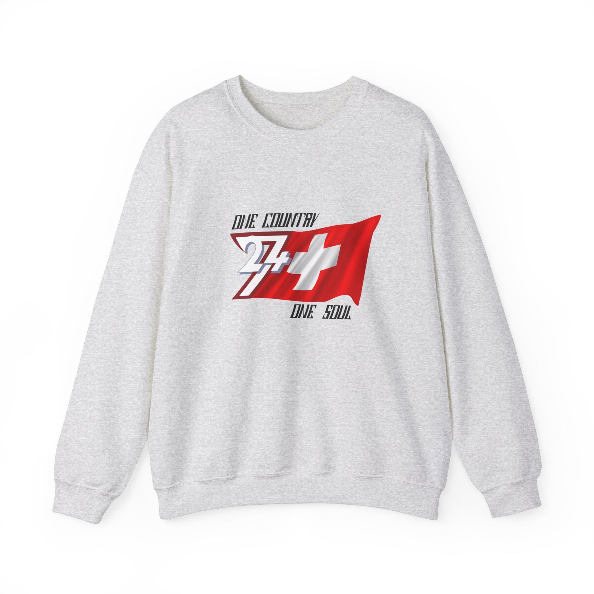 Unique Design Switzerland Flag sweatshirt ash