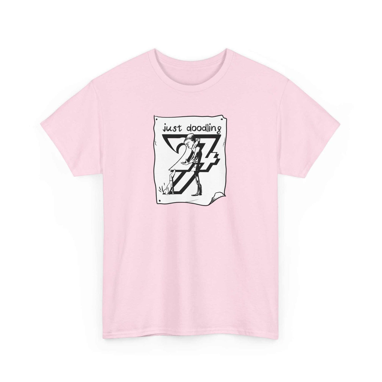 Unique Design Just Doodling Dog Owner Design T-shirt light pink