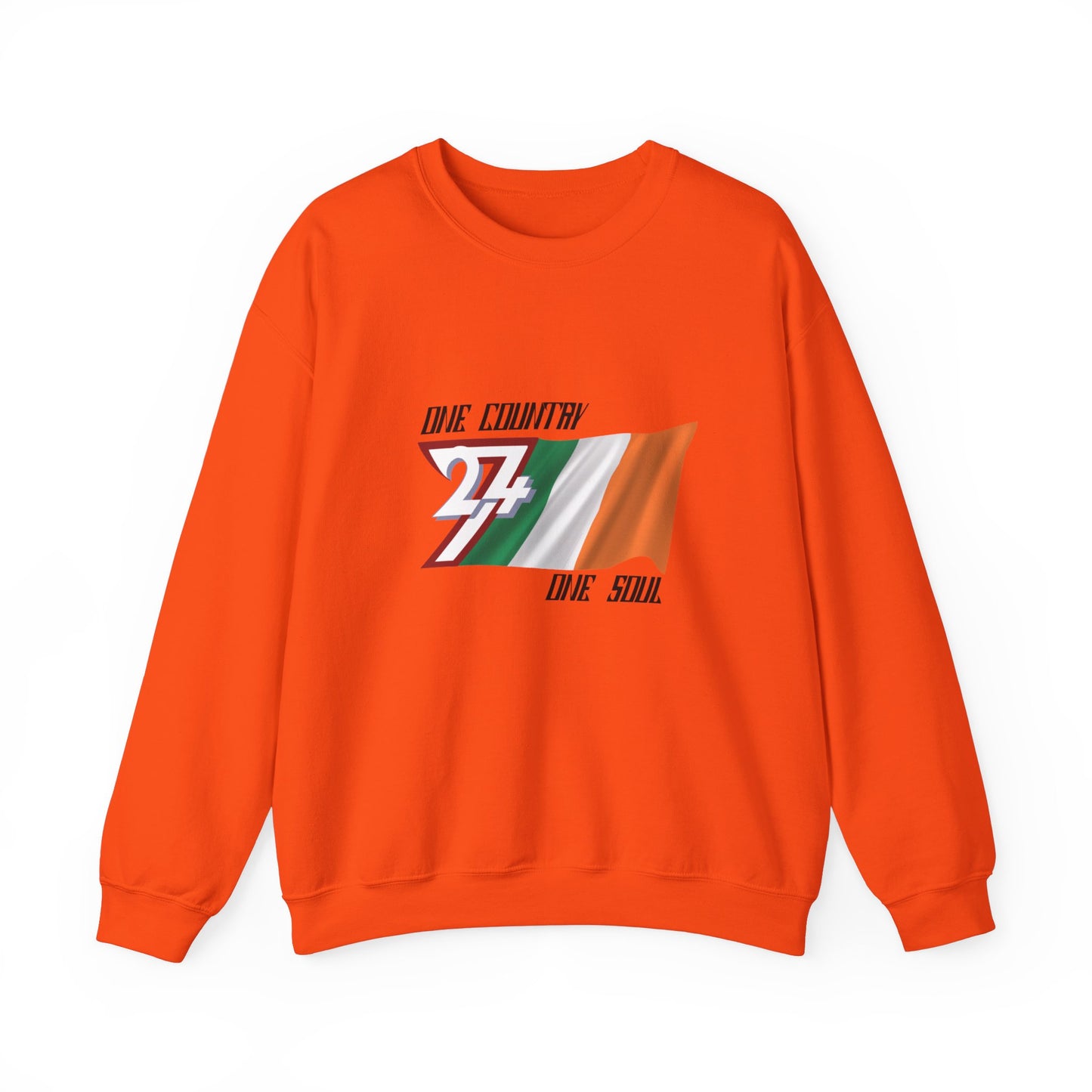 Unique Design Ireland Flag sweatshirt orange