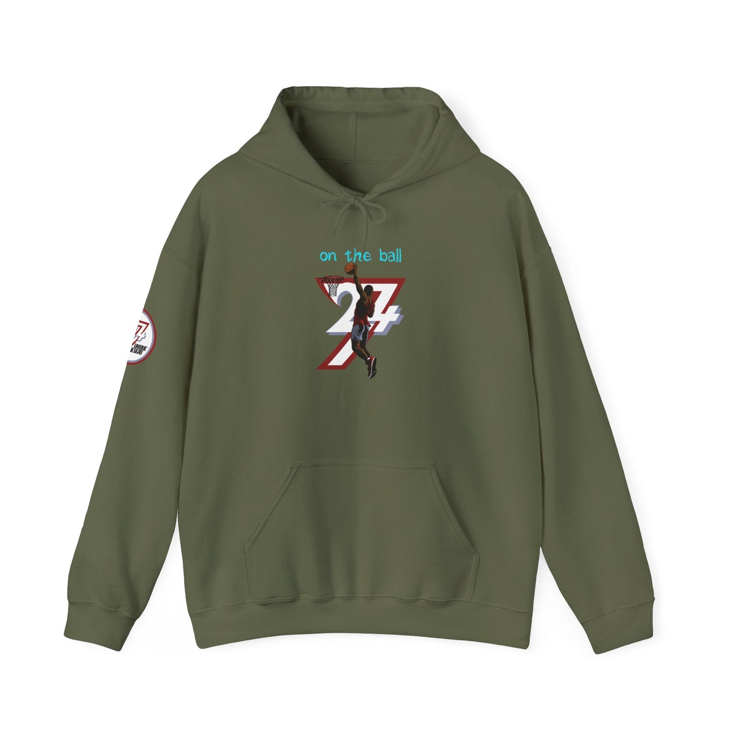 Unique Design Basketball Printed custom Hoodie military green