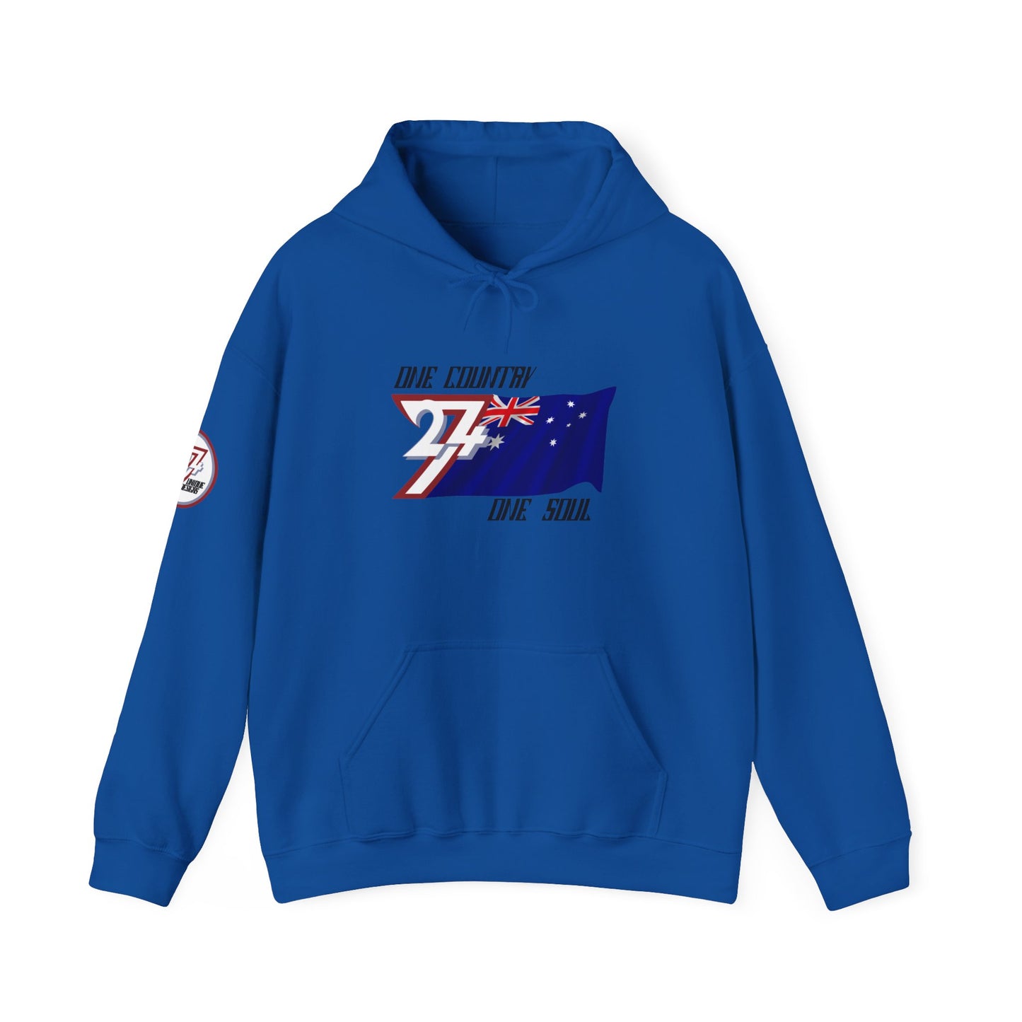 Unique Design 24/7 Australia Flag Printed Unisex custom Hoodie royal