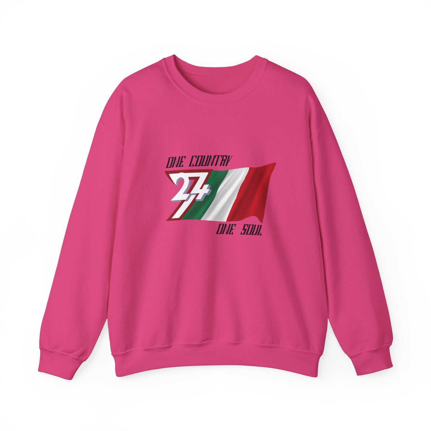 Unique Design Italy Flag sweatshirt heliconia