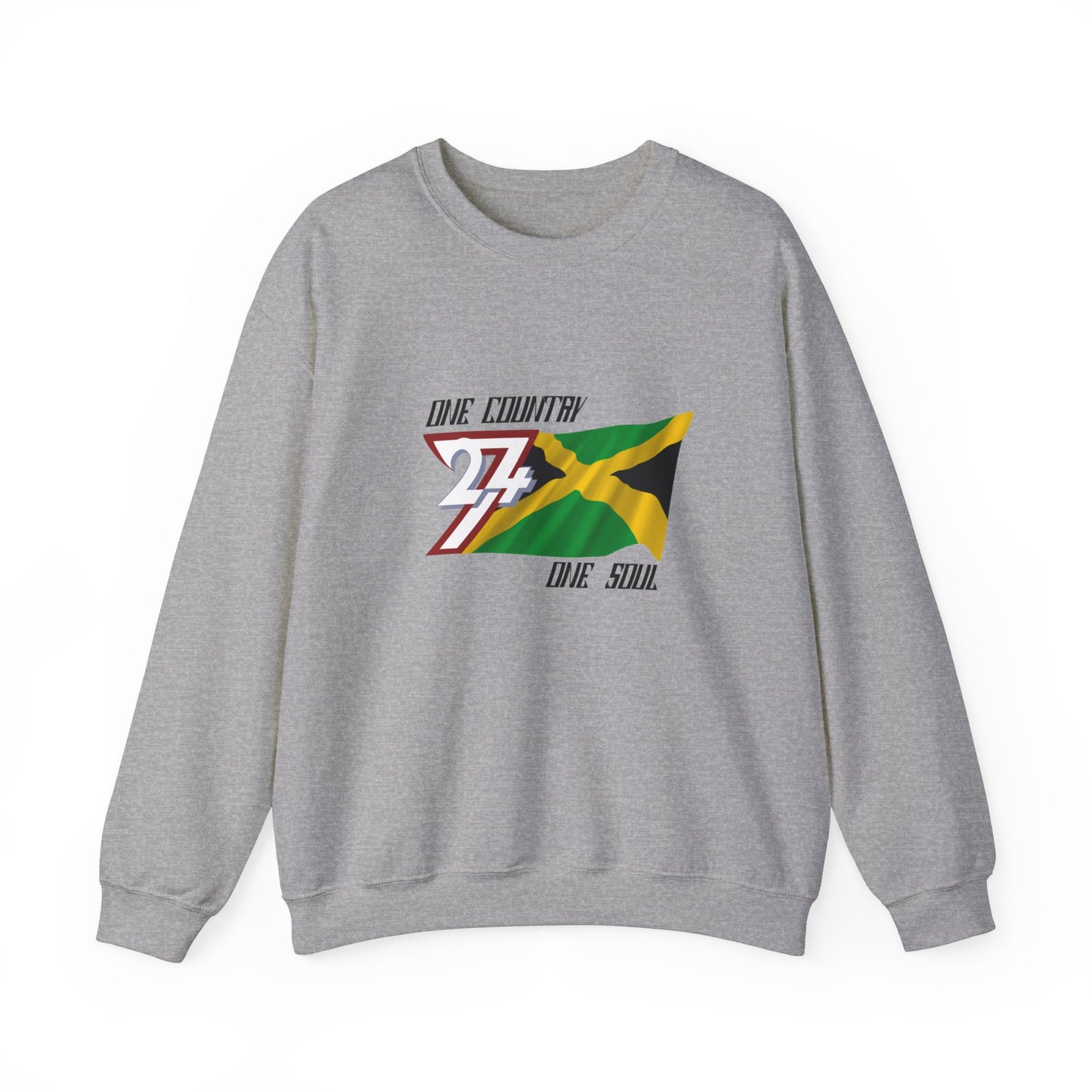 Unique Design Jamaica Flag sweatshirt sport grey