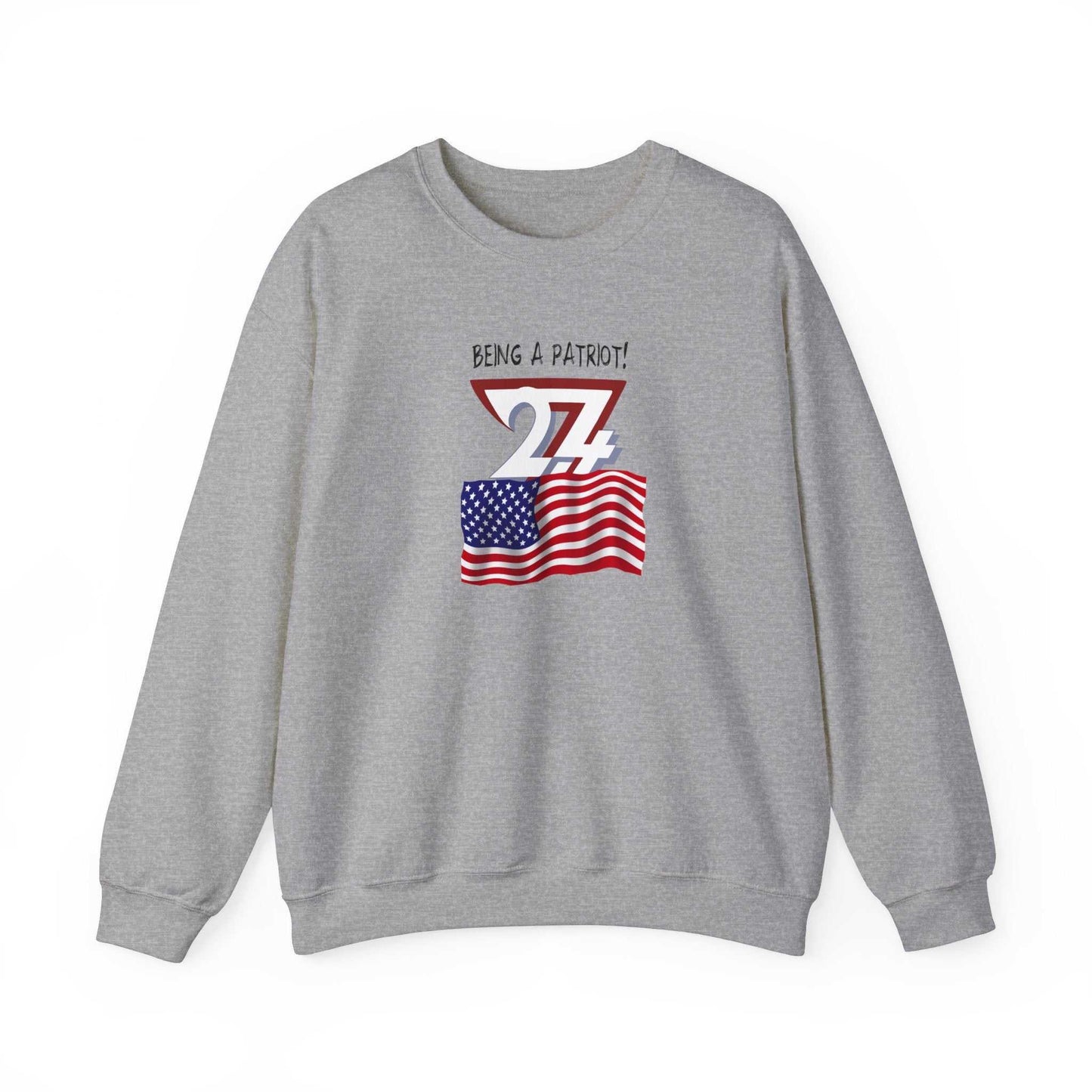 Unique Design US Patriot Heavy Blend™ Crewneck Sweatshirt sports grey