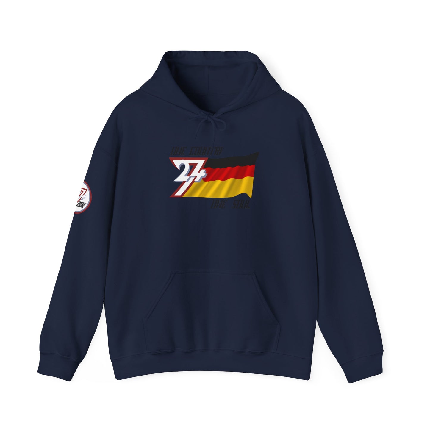 Unique Design 24/7 Germany Flag Printed Unisex custom Hoodie navy