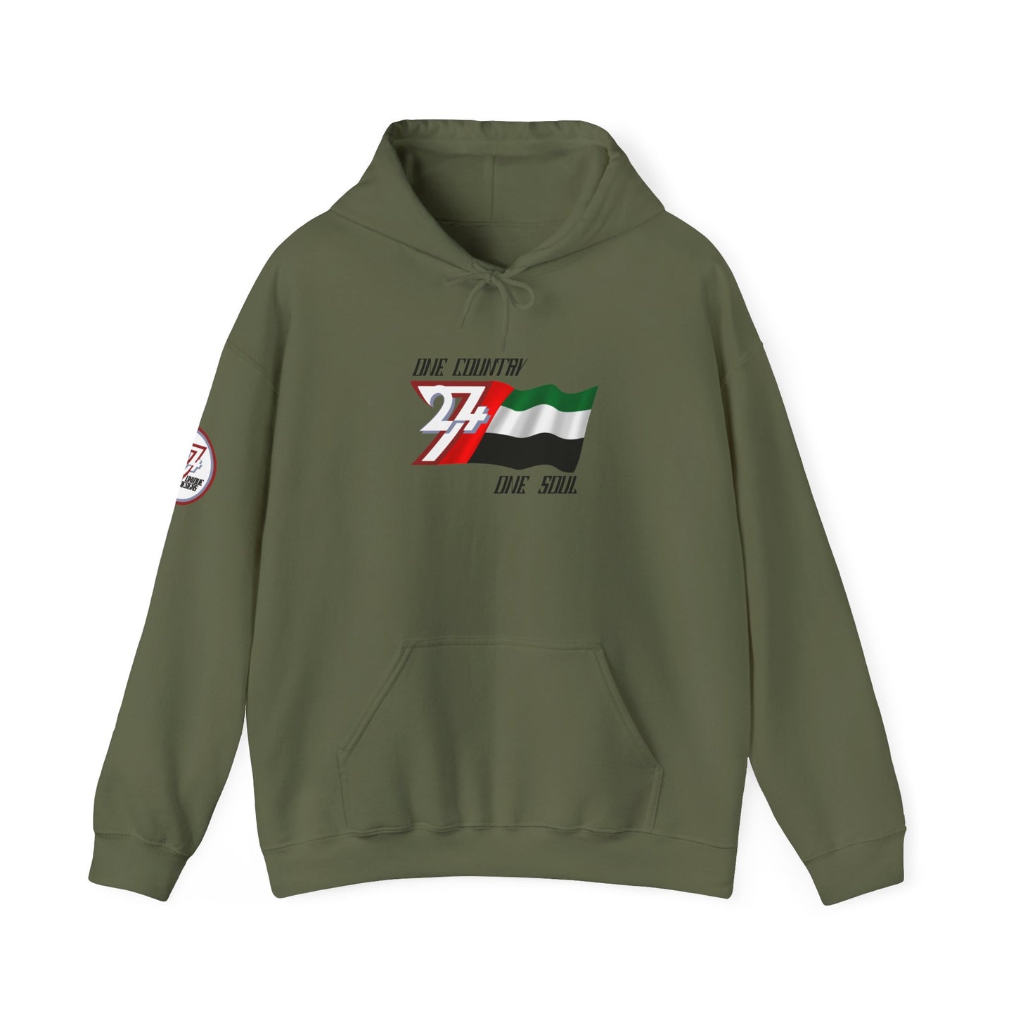 Unique Design United Arab Emirates Flag custom hoodie military green