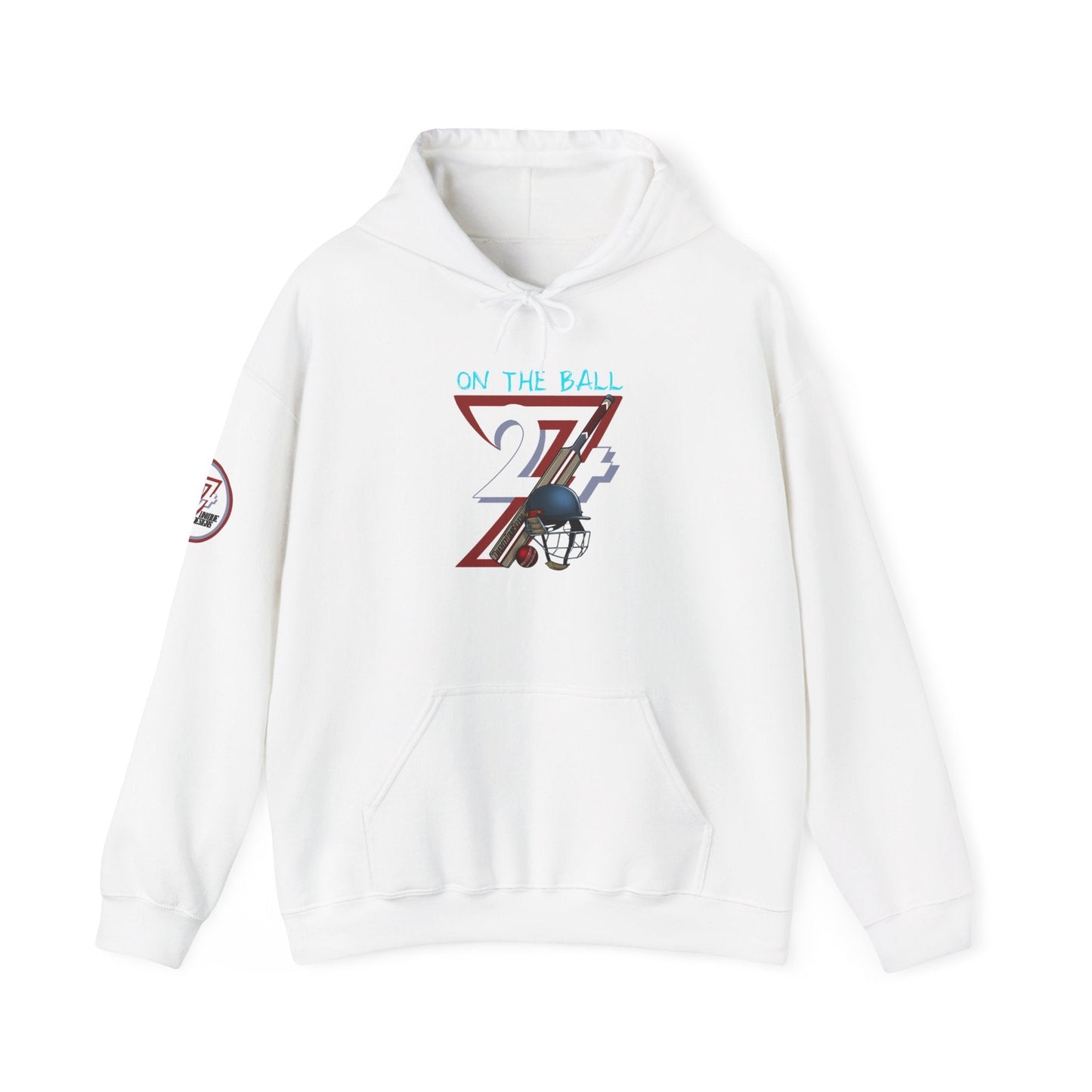 Unique Design Cricket Printed Unisex custom Hoodie white