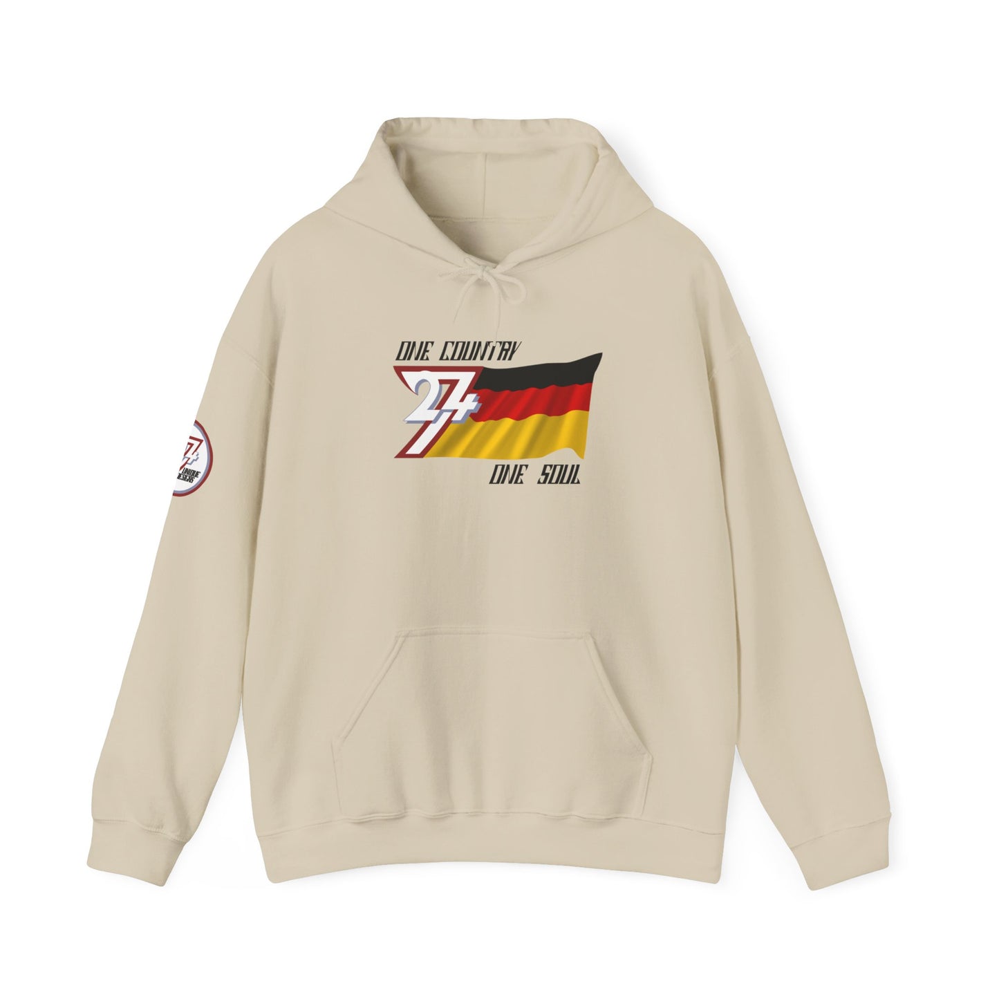 Unique Design 24/7 Germany Flag Printed Unisex custom Hoodie sand