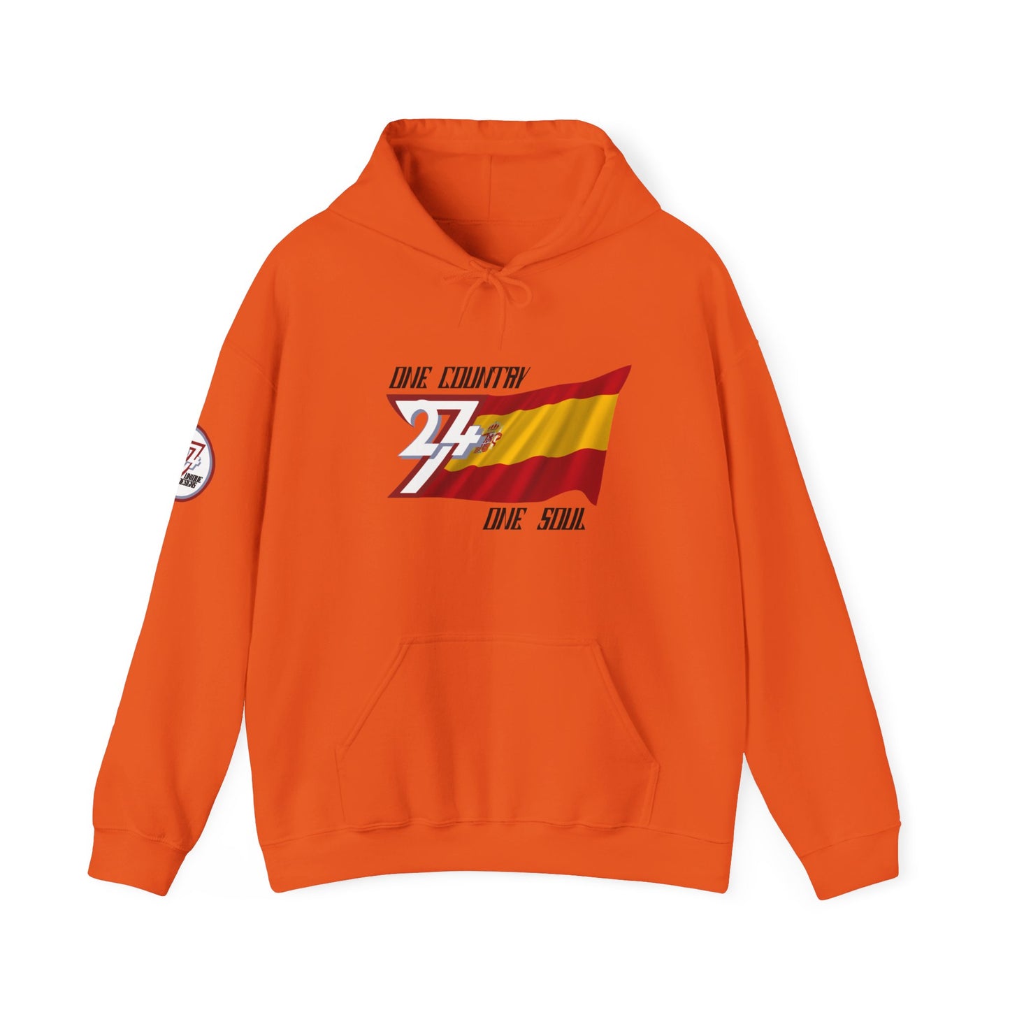 Unique Design Spain Flag custom hoodie orange