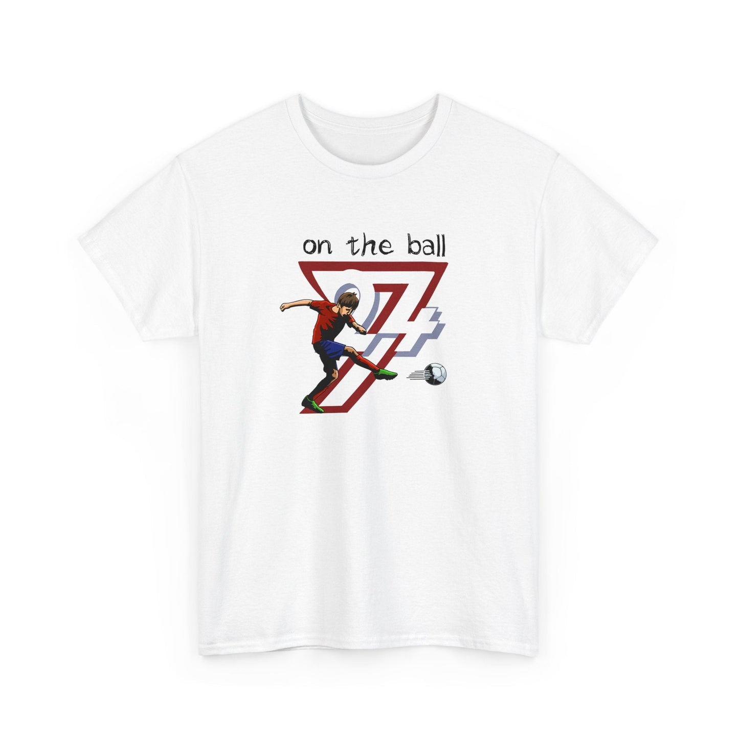 Soccer Player T-shirt On The Pitch Football Sport Printed T-shirt white