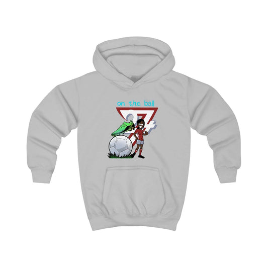 Unique Design Kids Hoodie On the pitch light grey