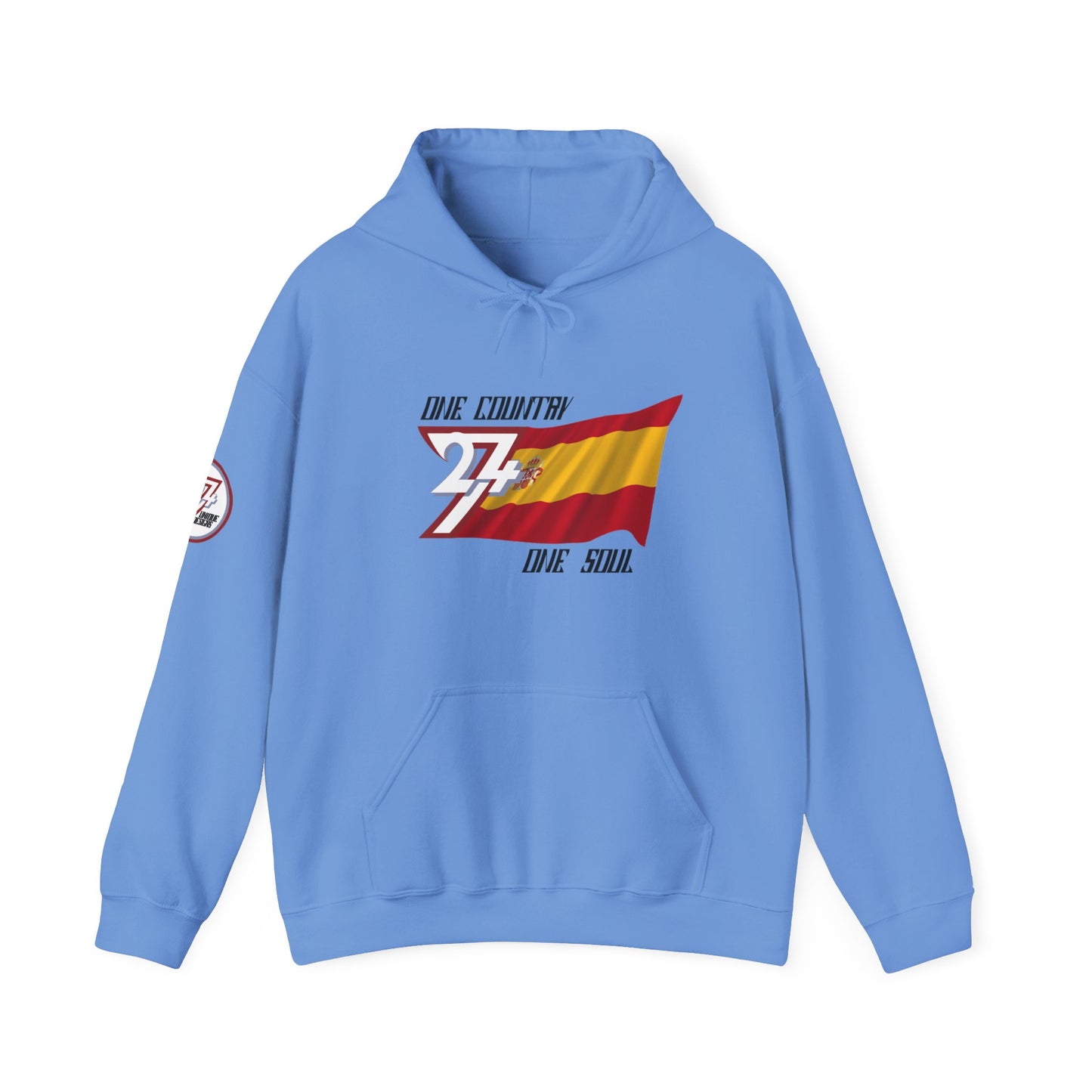 Unique Design Spain Flag custom hoodie carolina blue