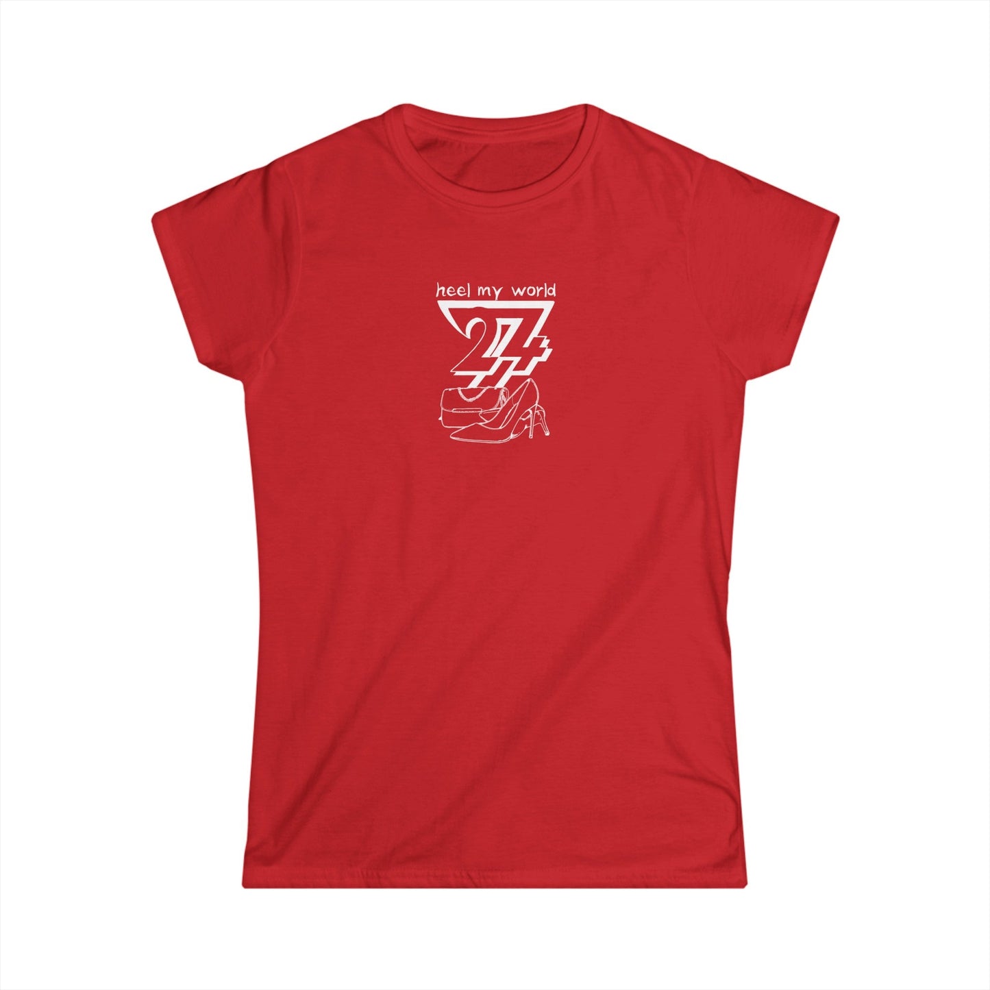 Unique Design "Heel My World" Women Tee red